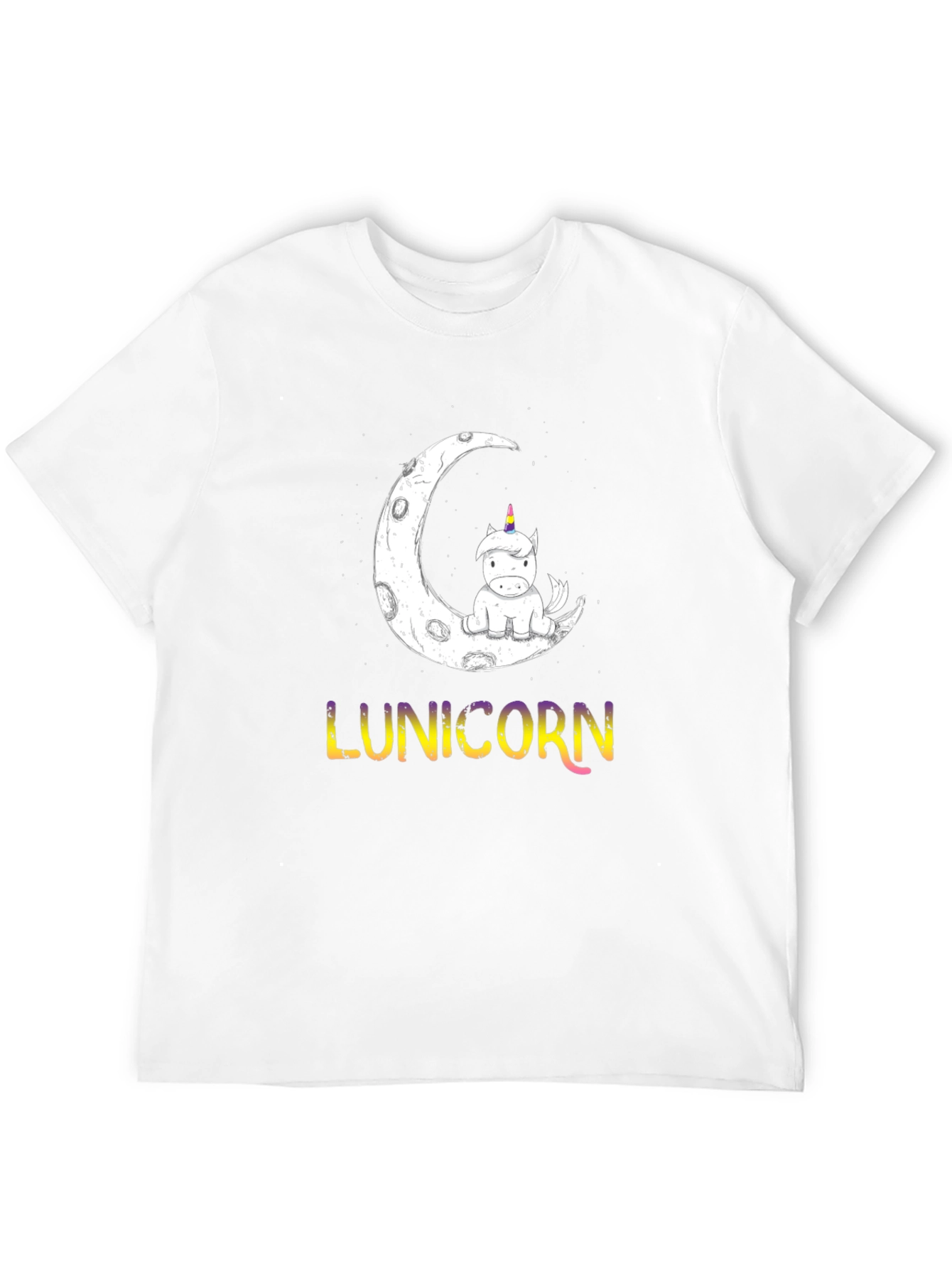 Black Lunicorn T-Shirt - Moon Unicorn Graphic Tee view 12