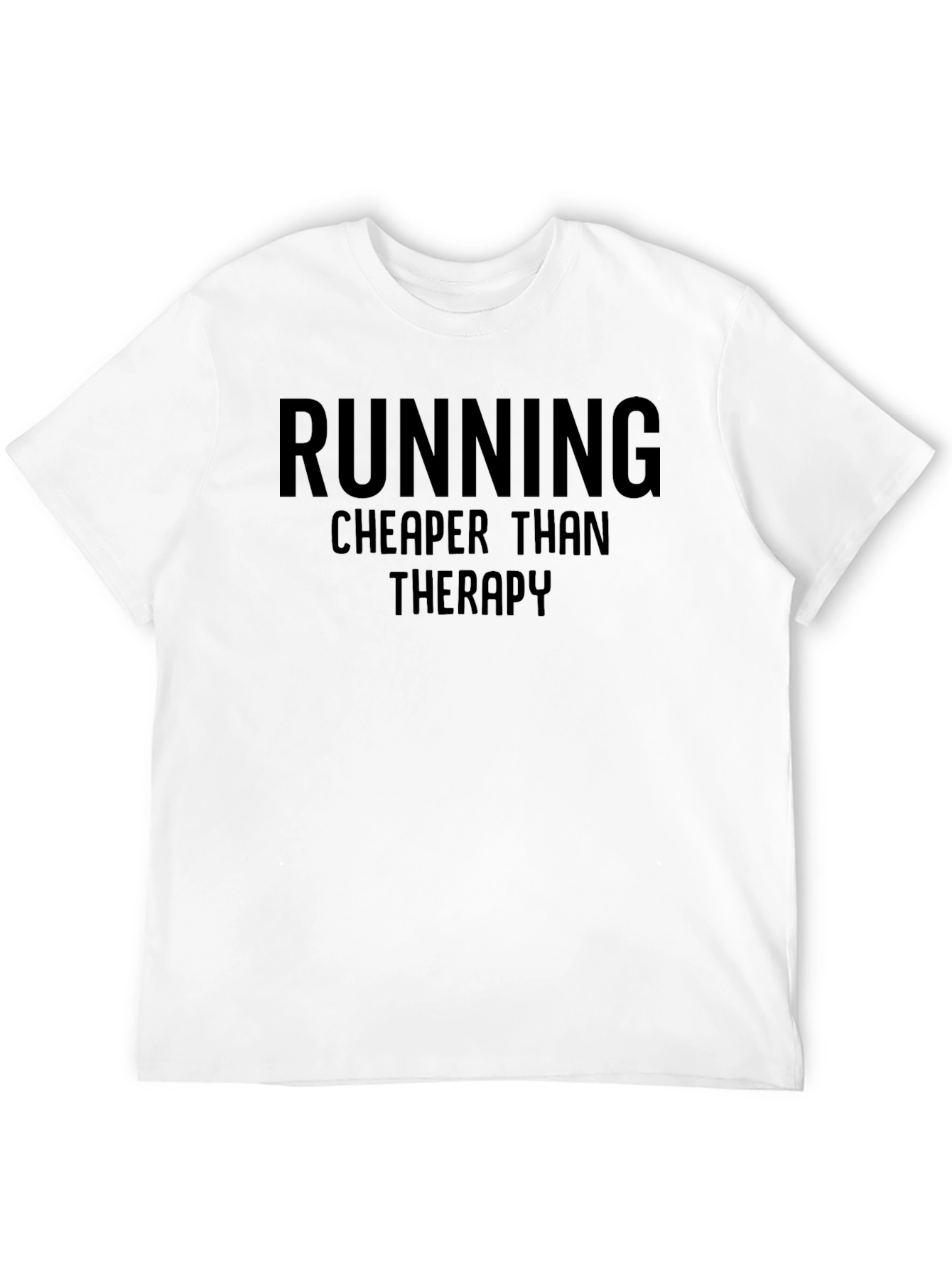 Black Running Cheaper Than Therapy Graphic Tee view 12
