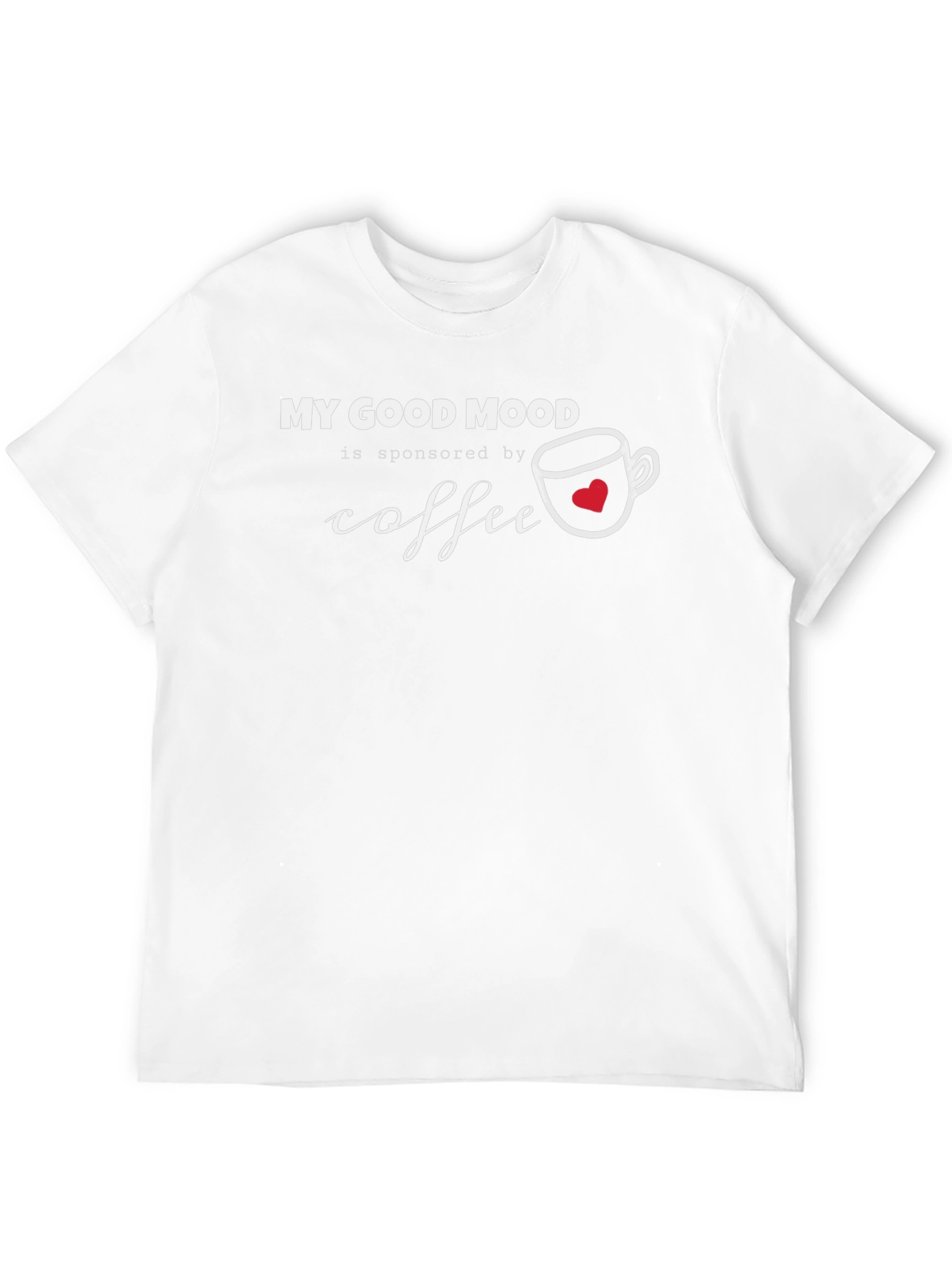 Black My Good Mood Sponsored by Coffee T-Shirt view 12