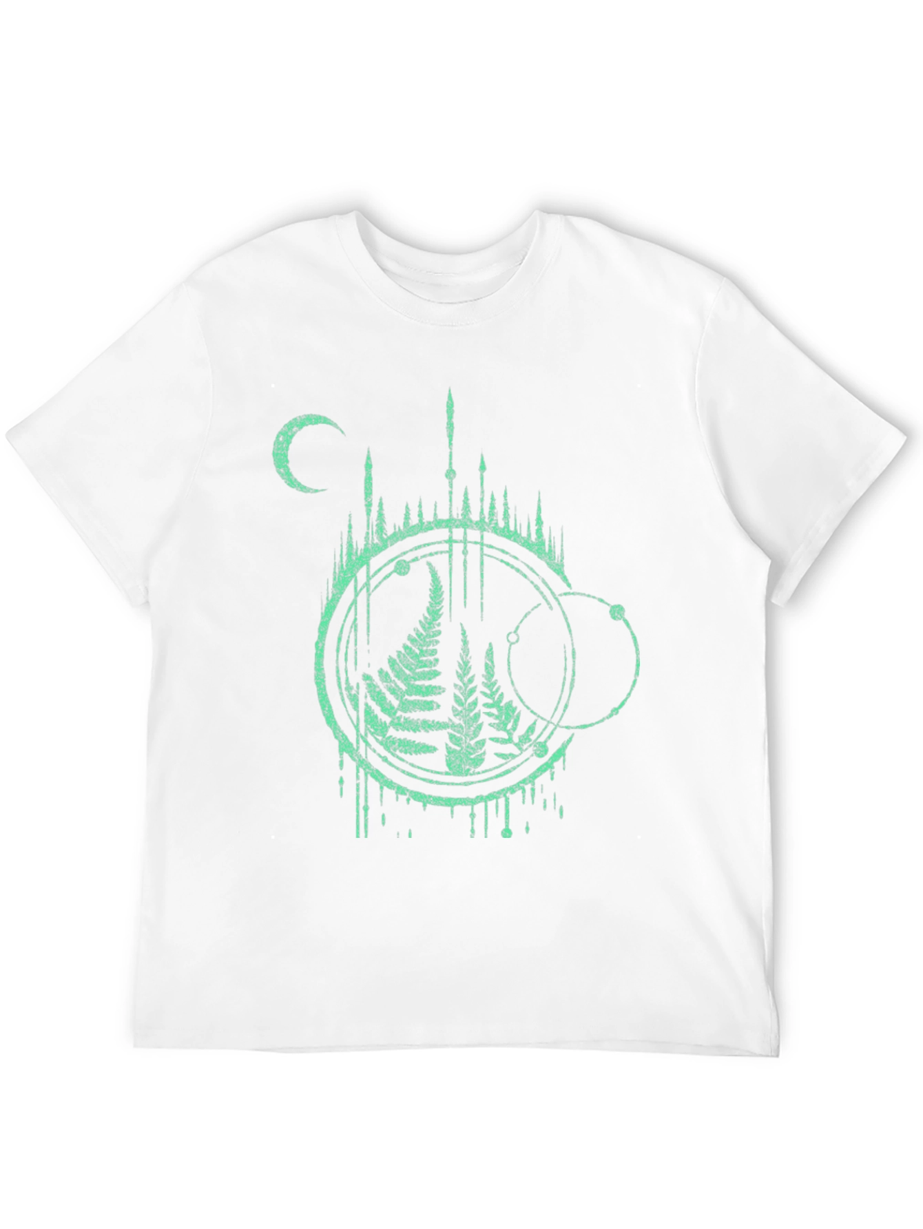 Black Nature Graphic Tee - Fern and Moon Design view 12