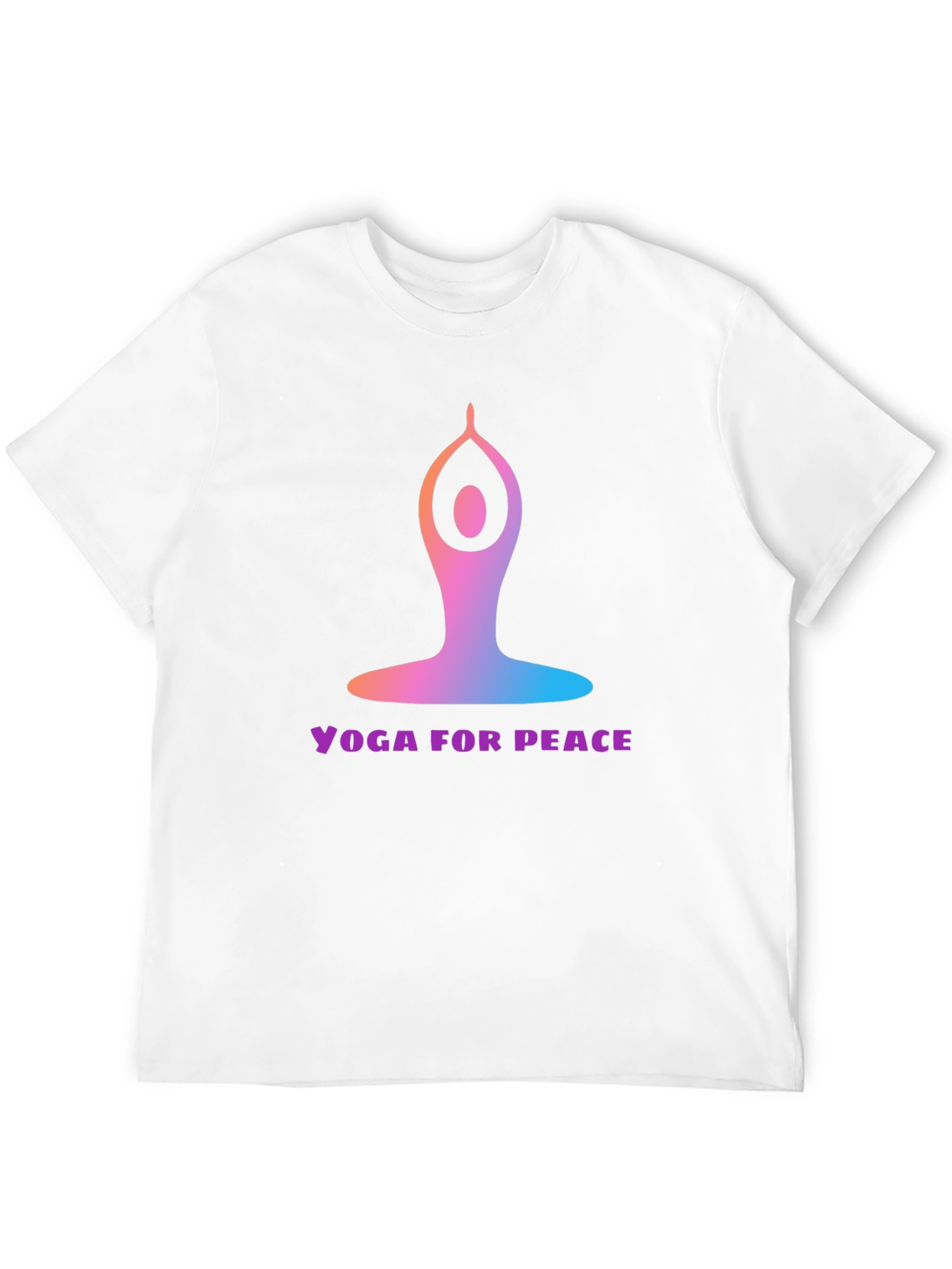 Black Yoga for Peace Graphic Tee - Black Cotton Blend view 12
