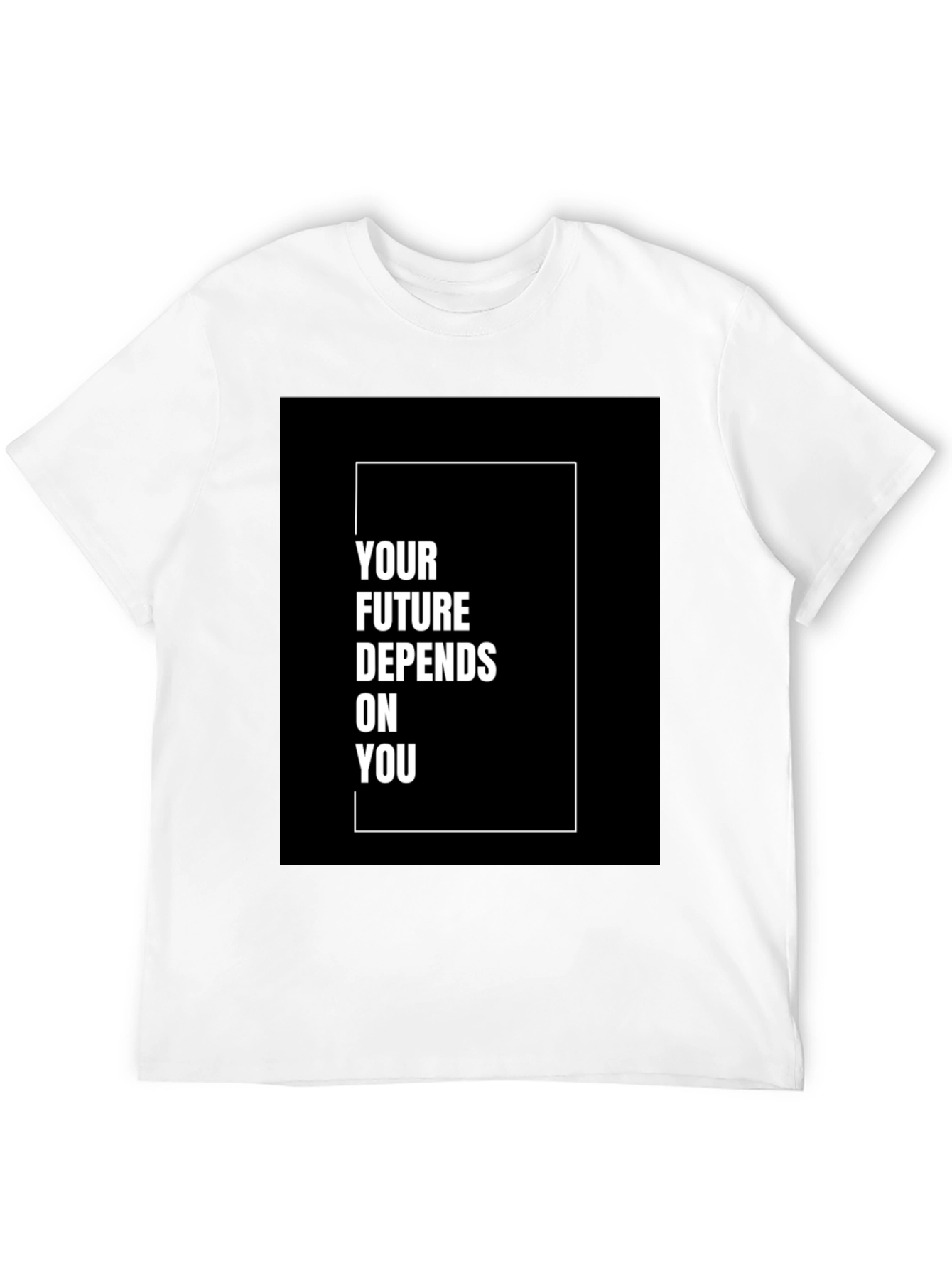Black Motivational T-Shirt - Your Future Depends On You view 12
