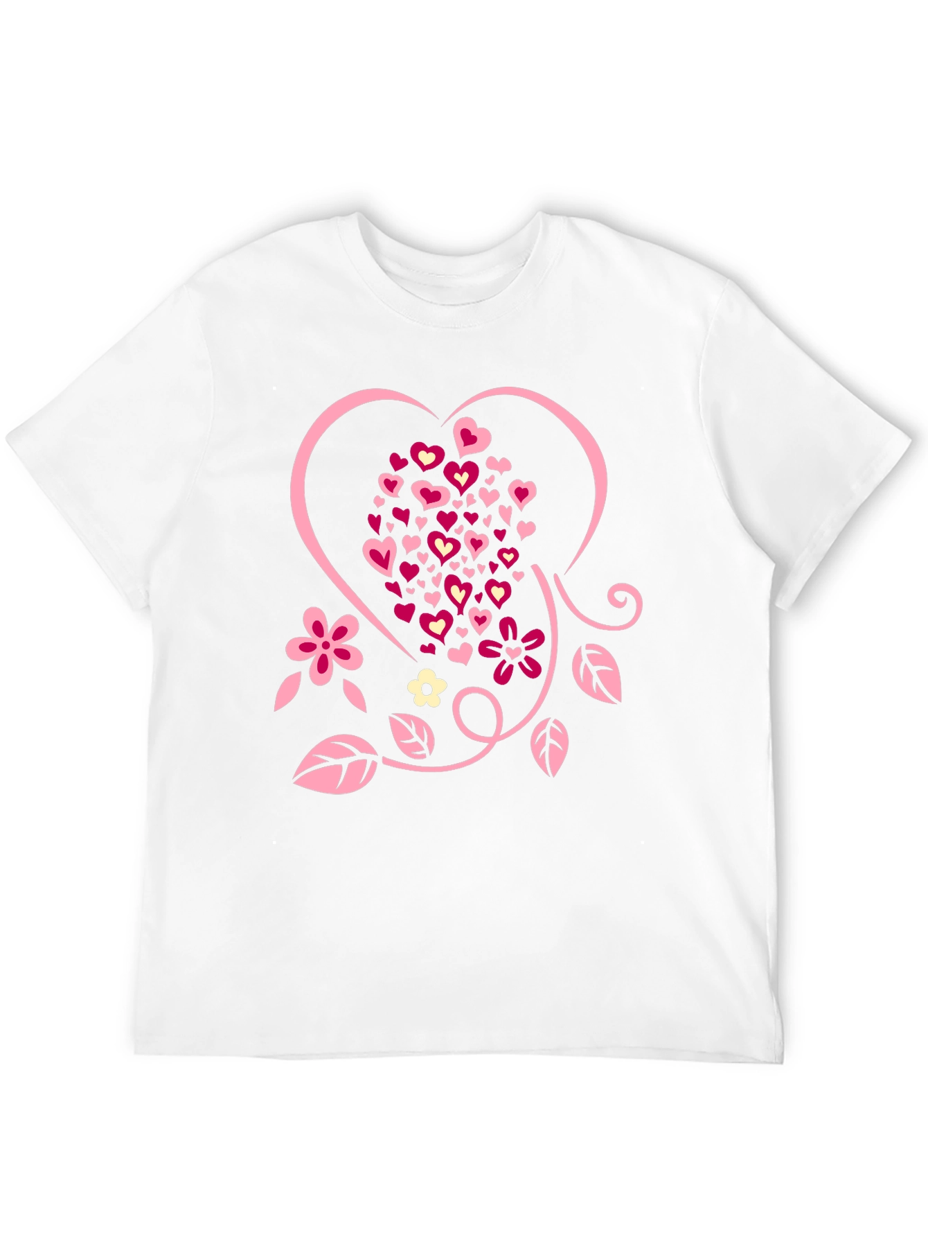Black Heart & Floral Graphic Tee - Valentine's Day Shirt view 12