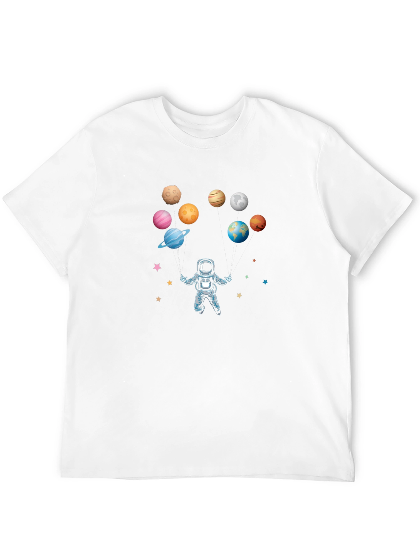 Black Astronaut & Planets Black Graphic Tee view 12