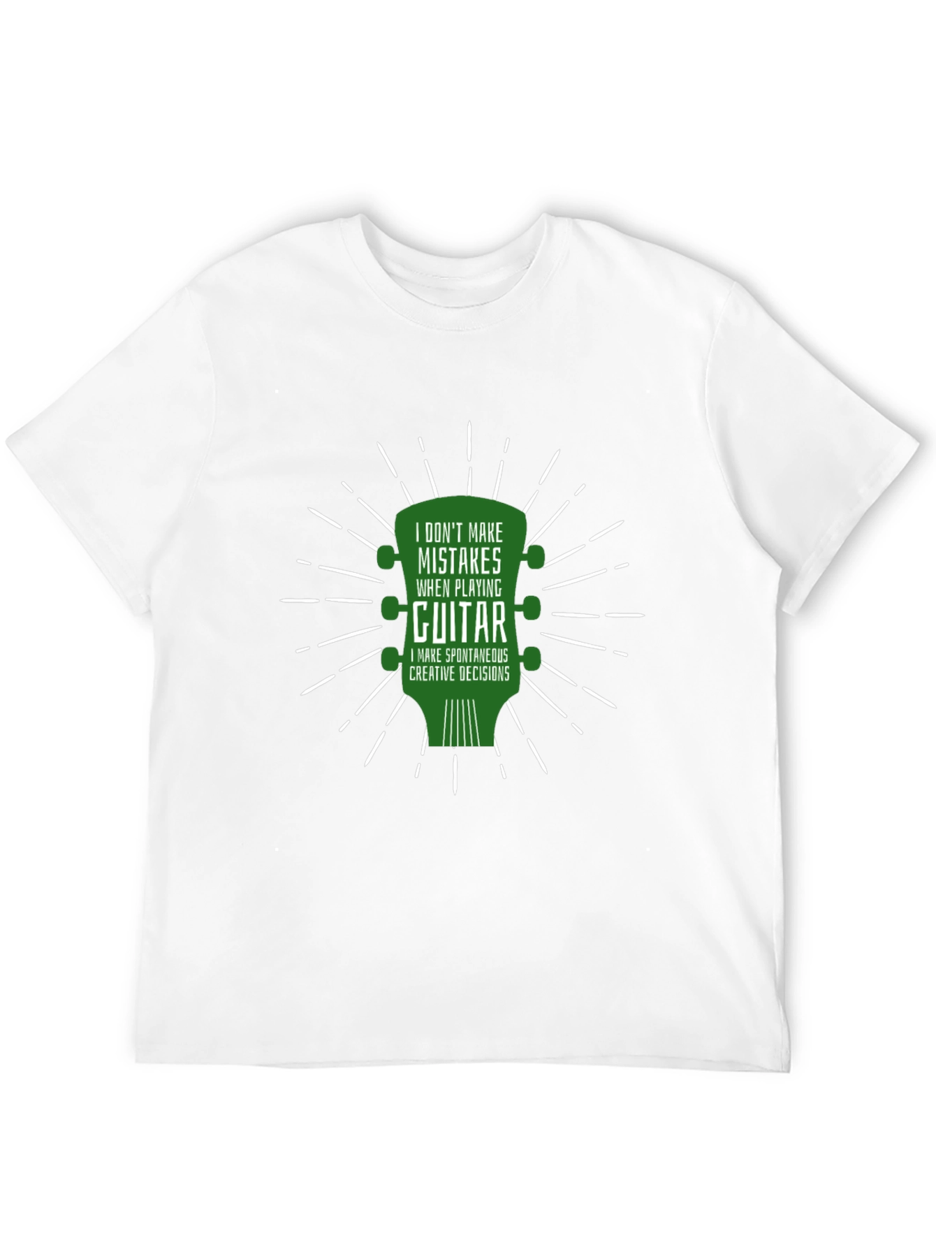 Black Guitar Player T-Shirt - "I Don't Make Mistakes" Funny Tee view 12