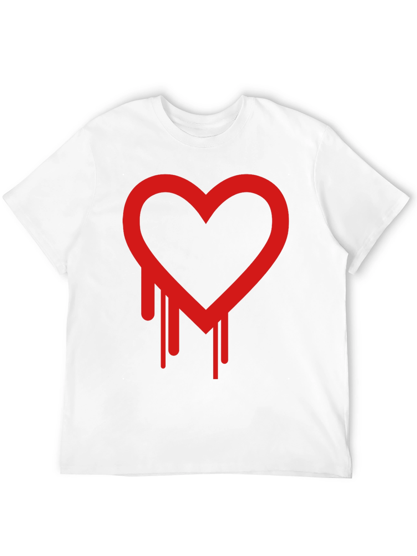 Black Dripping Heart Graphic Black T-Shirt view 12