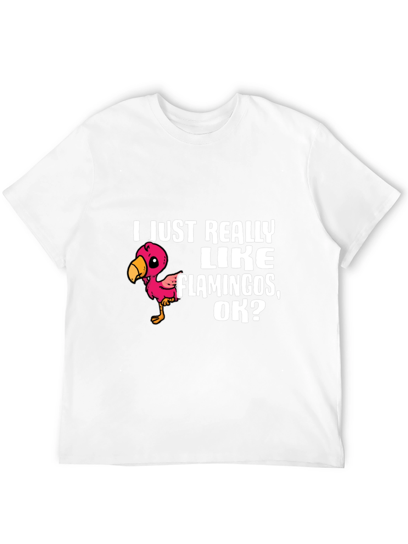 Black Flamingo Lover T-Shirt - I Just Really Like Flamingos, OK? view 12