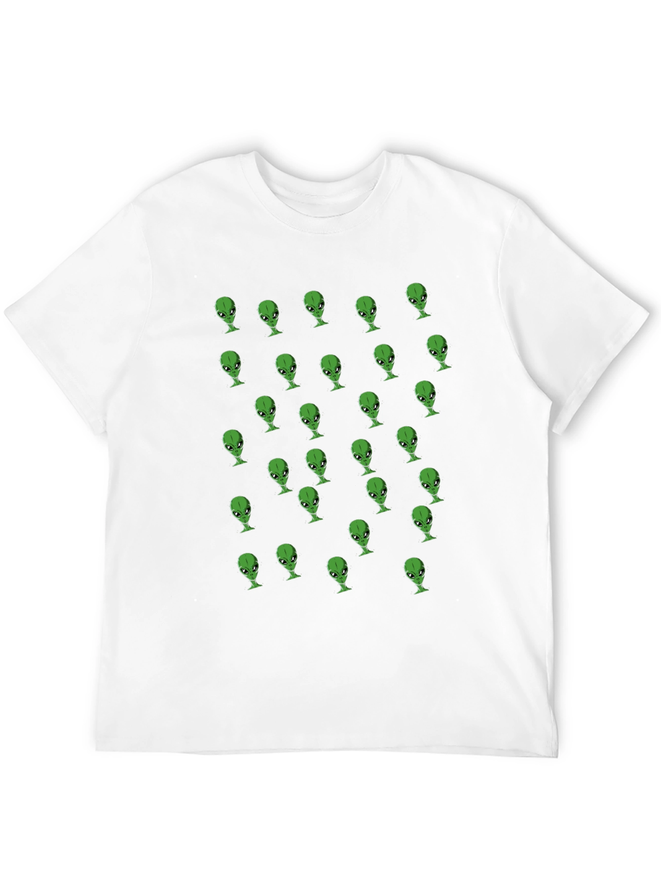 Black Alien Heads Black T-Shirt view 12