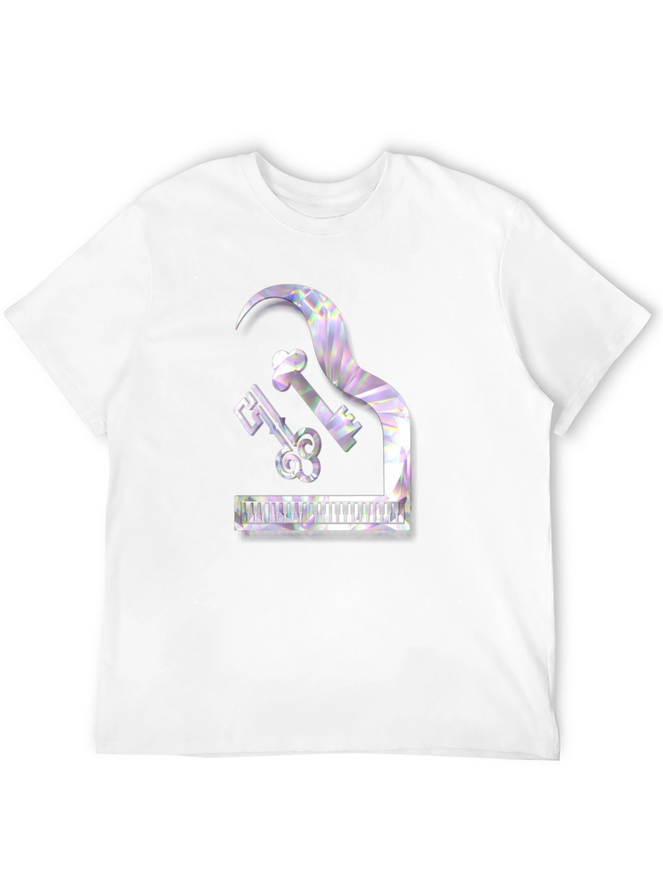 Black Piano Keys & Music Note T-Shirt - Stylish Musical Tee view 12