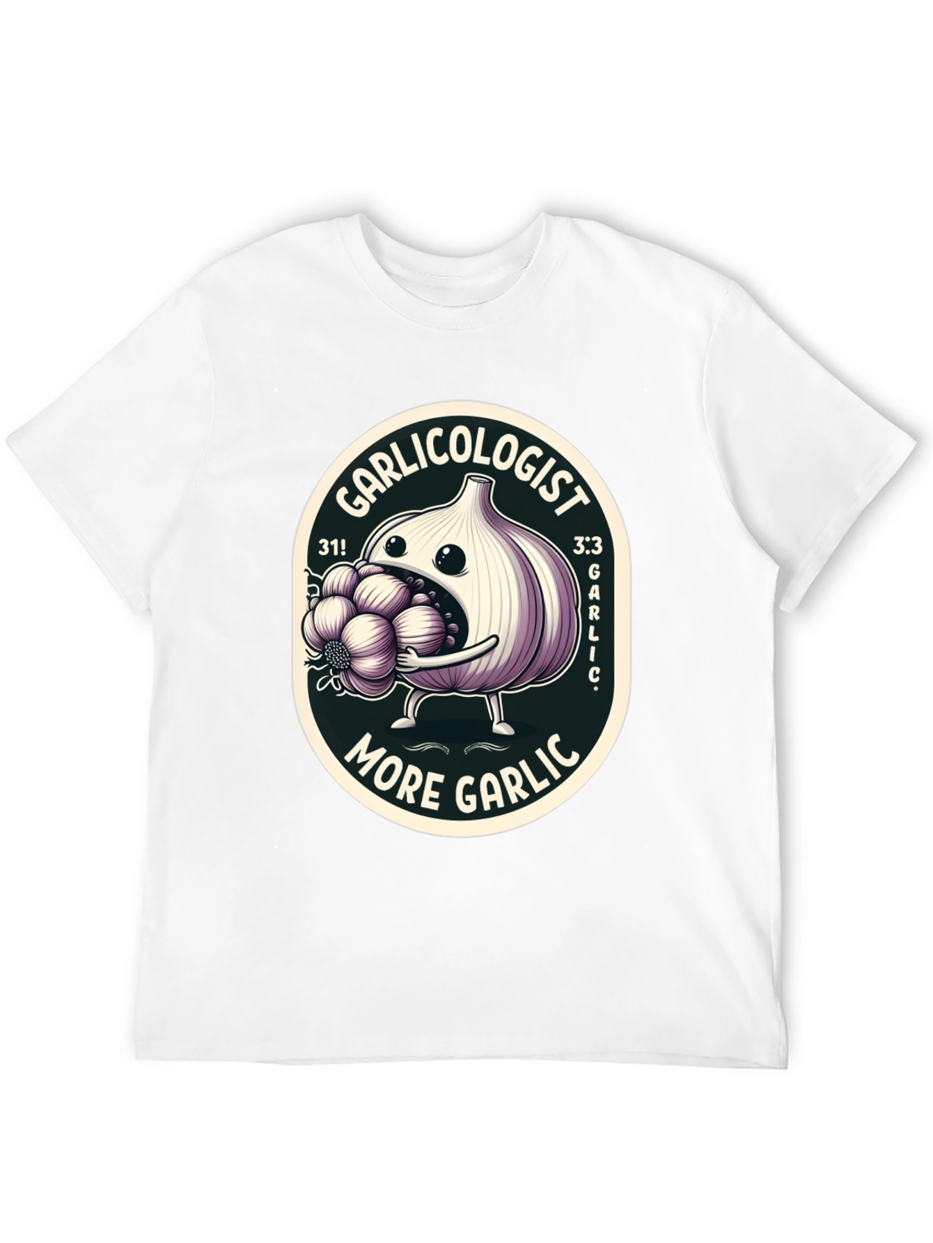 Black Garlicologist Graphic T-Shirt - More Garlic! view 12