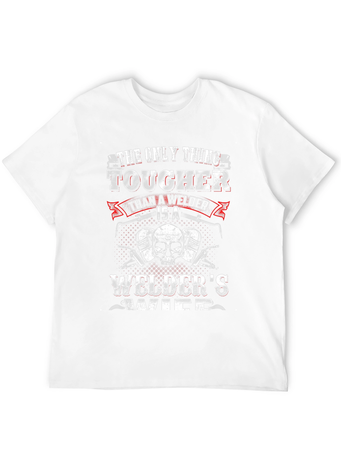 Black Welder's Wife T-Shirt - Tougher Than a Welder Design view 12