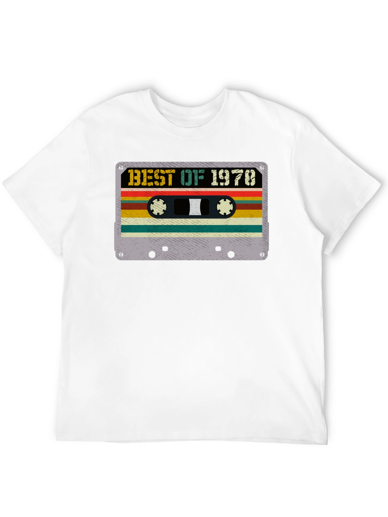 Black Best of 1970 Cassette Tape Graphic T-Shirt view 12