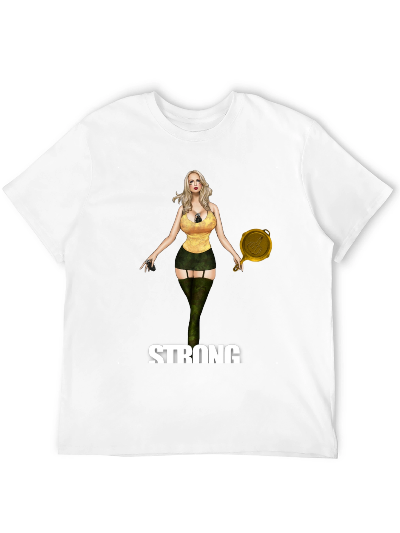 Black Strong Woman Graphic Black T-Shirt view 12