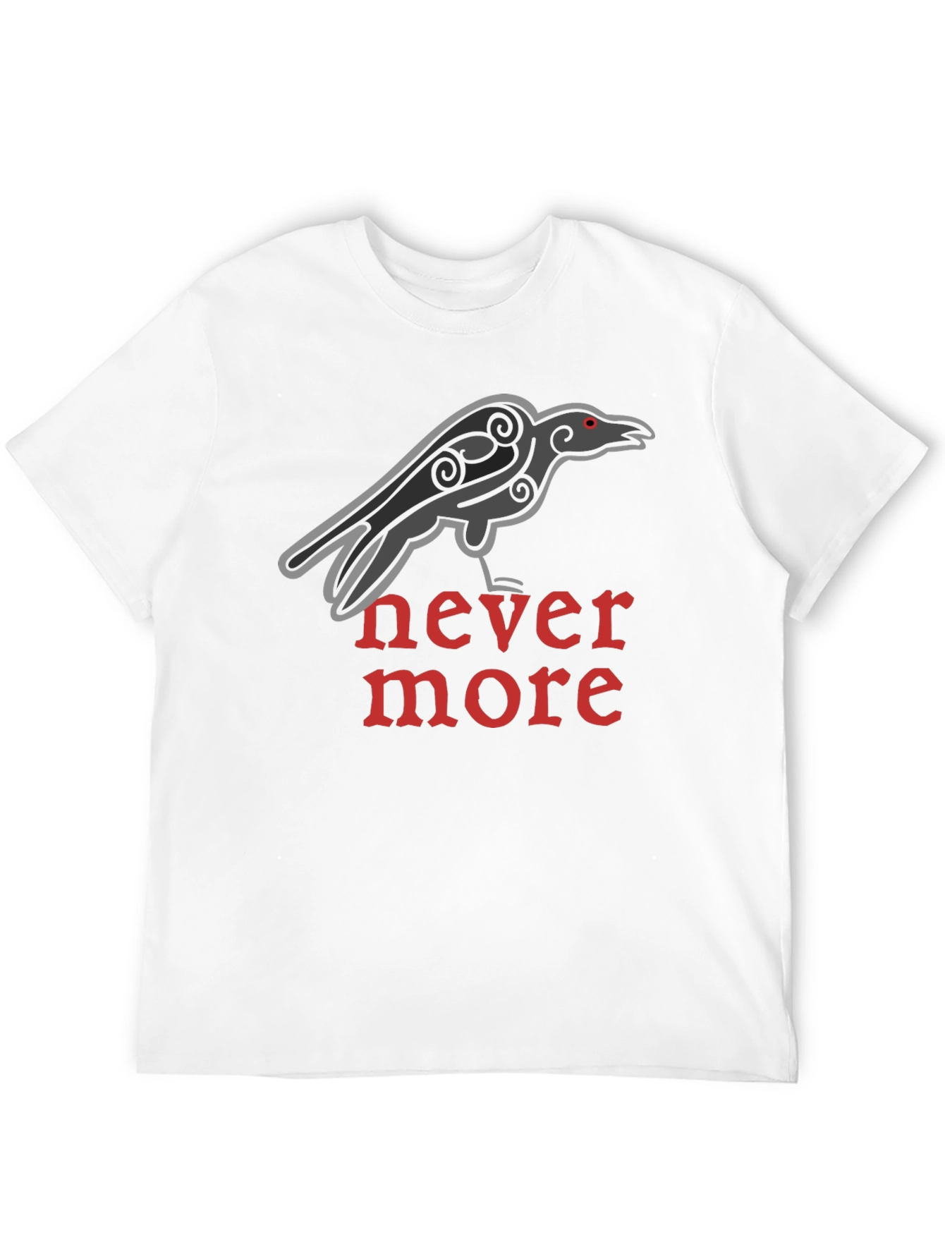 Black Raven Nevermore T-Shirt - Classic Gothic Design view 12