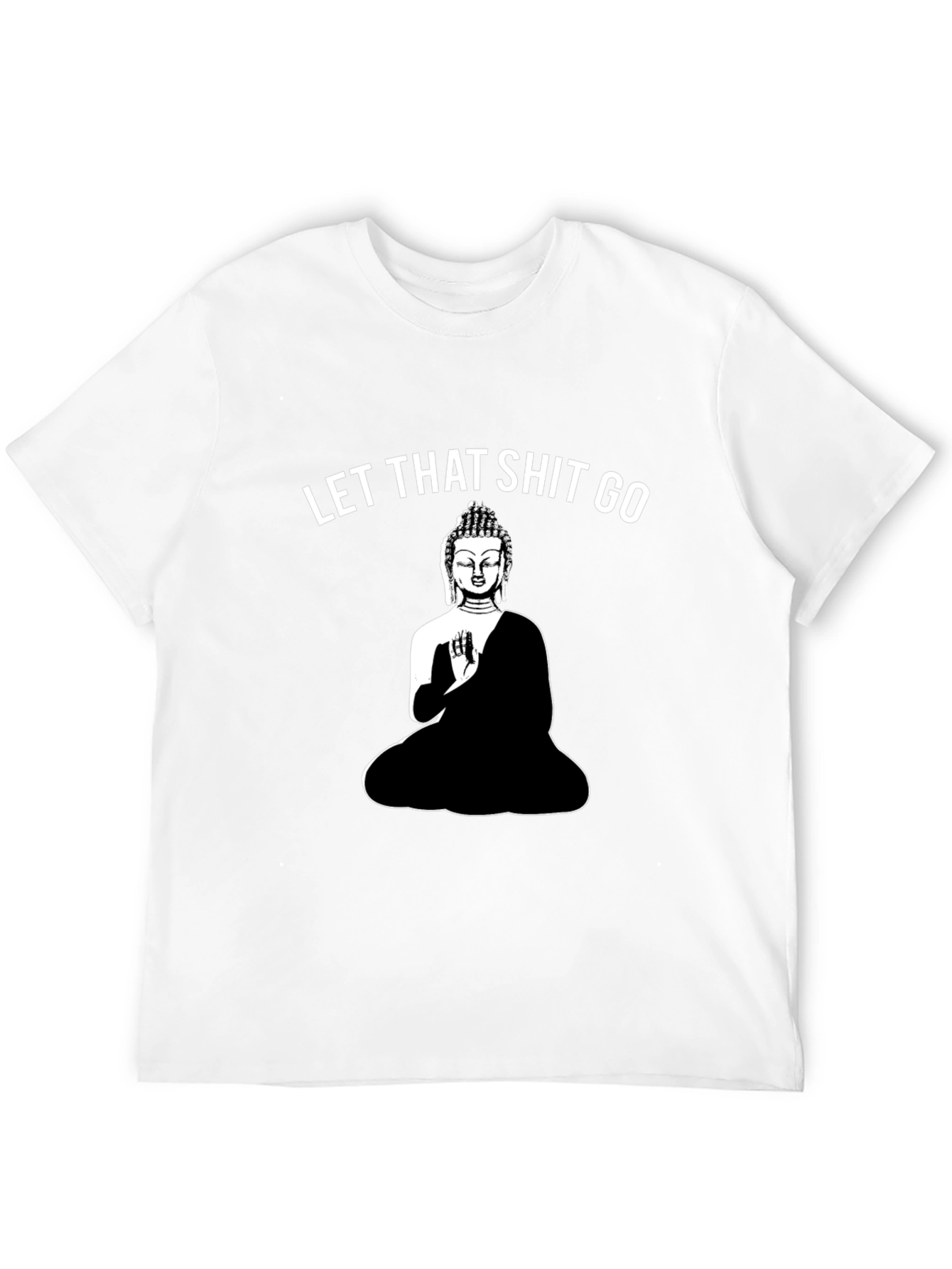 Black Let That Shit Go Buddha Graphic Tee - Black view 12