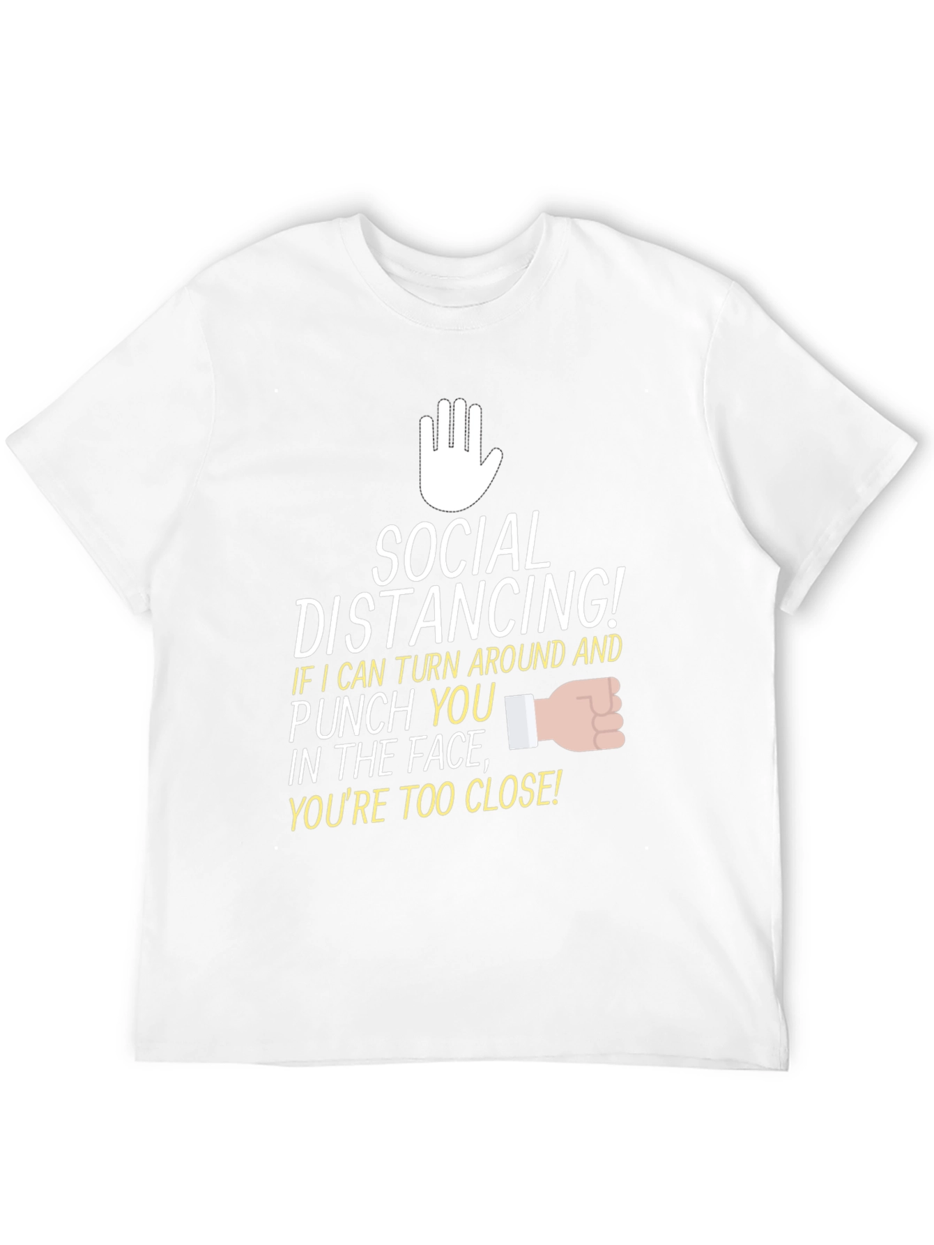 Black Social Distancing Graphic Tee - Punch You Close Funny view 12