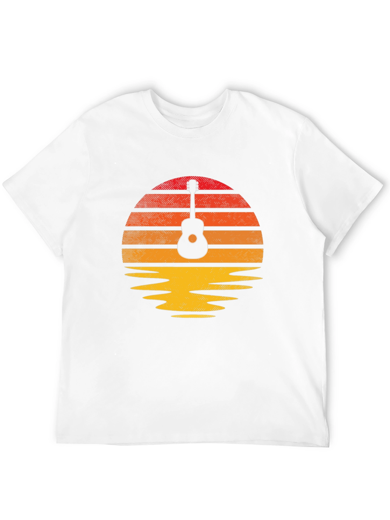 Black Guitar Sunset Graphic Tee - Retro Vibe view 12