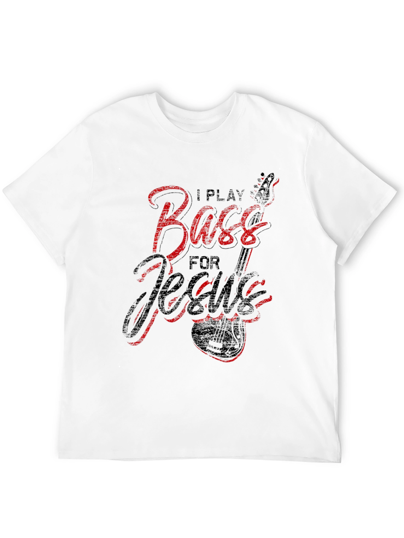 Black I Play Bass for Jesus Black T-Shirt view 12