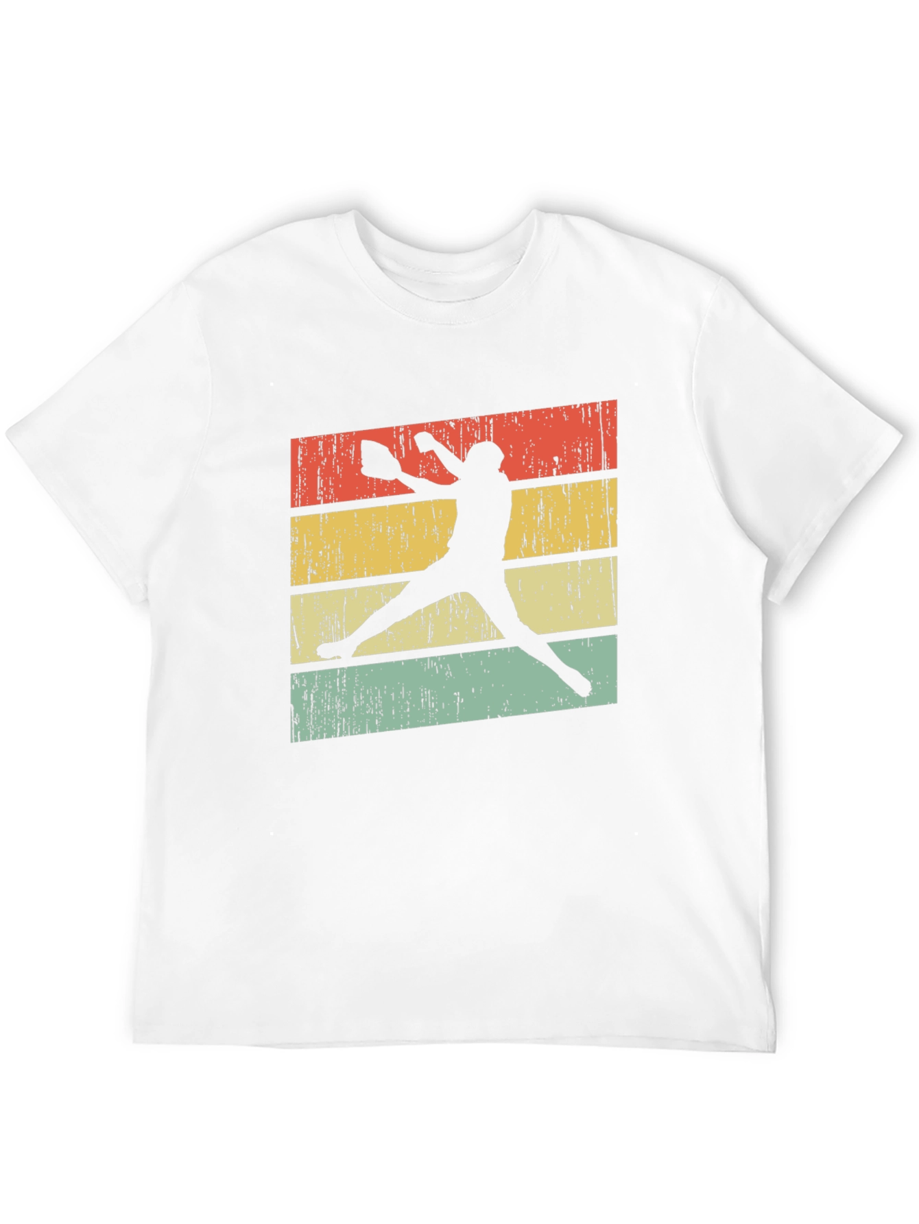 Black Vintage Softball Player T-Shirt view 12