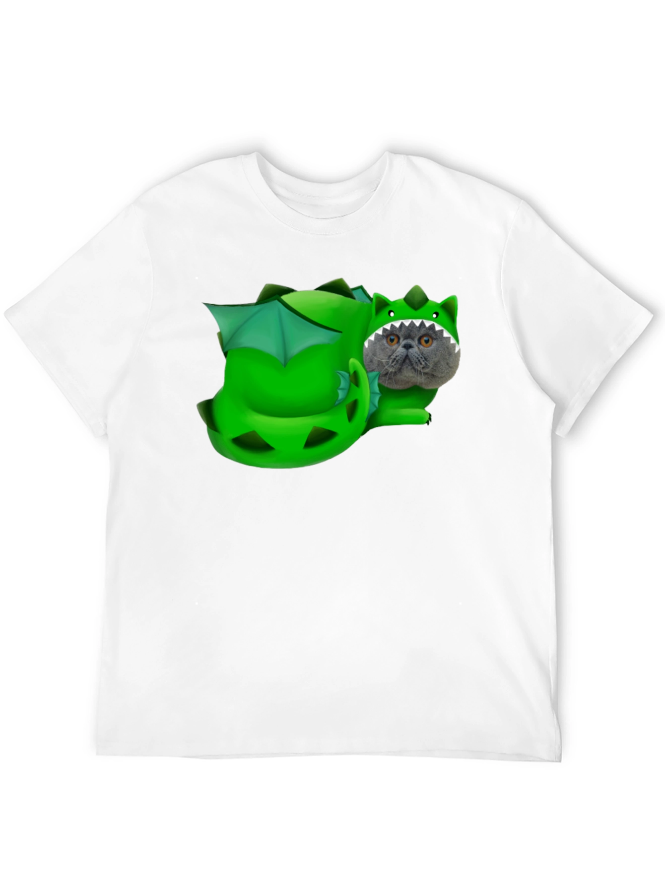 Black Dragon Cat T-Shirt: Funny Pet Graphic Tee view 12