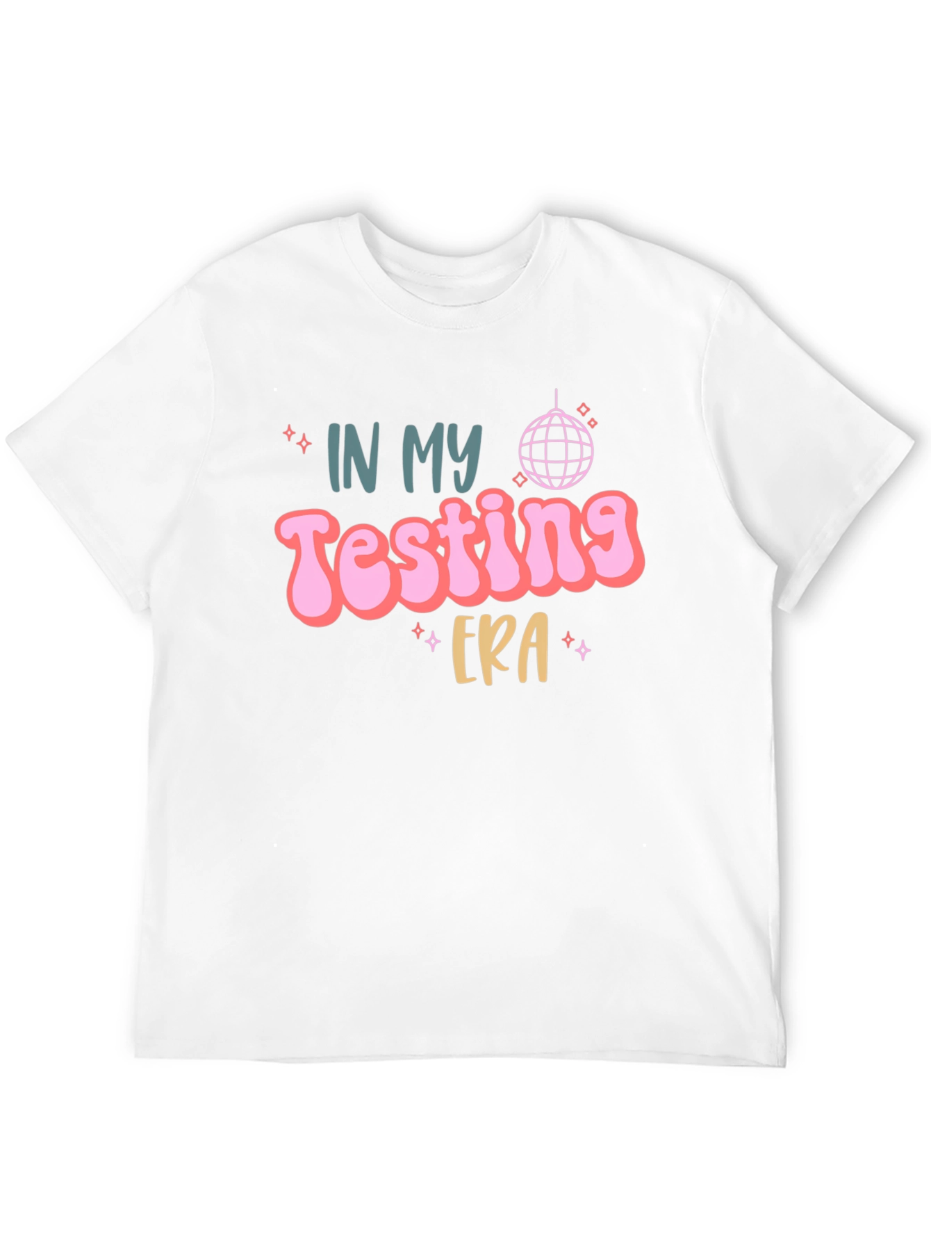 Black Testing Era Graphic Tee - Black Cotton T-Shirt view 12