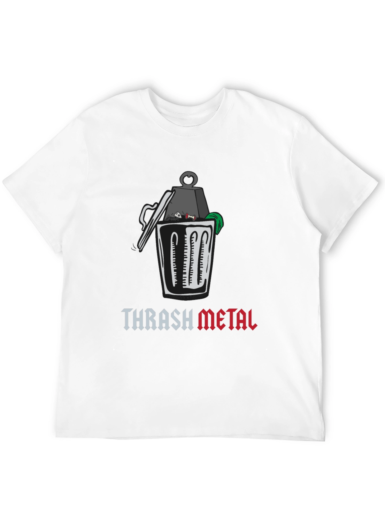 Black Thrash Metal Graphic T-Shirt - Humor Tee view 12