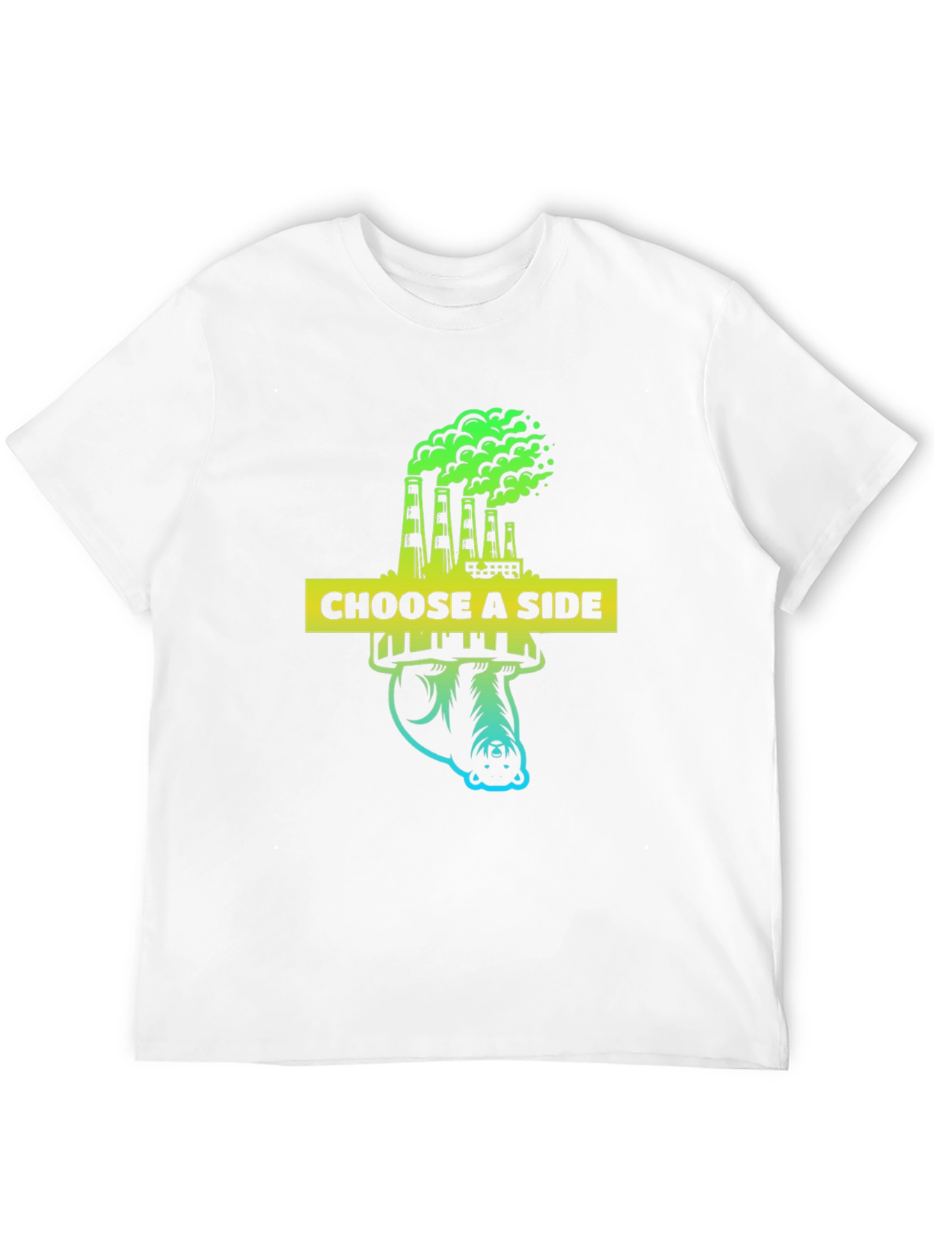 Black Choose a Side Graphic Tee - Environmental Awareness Shirt view 12