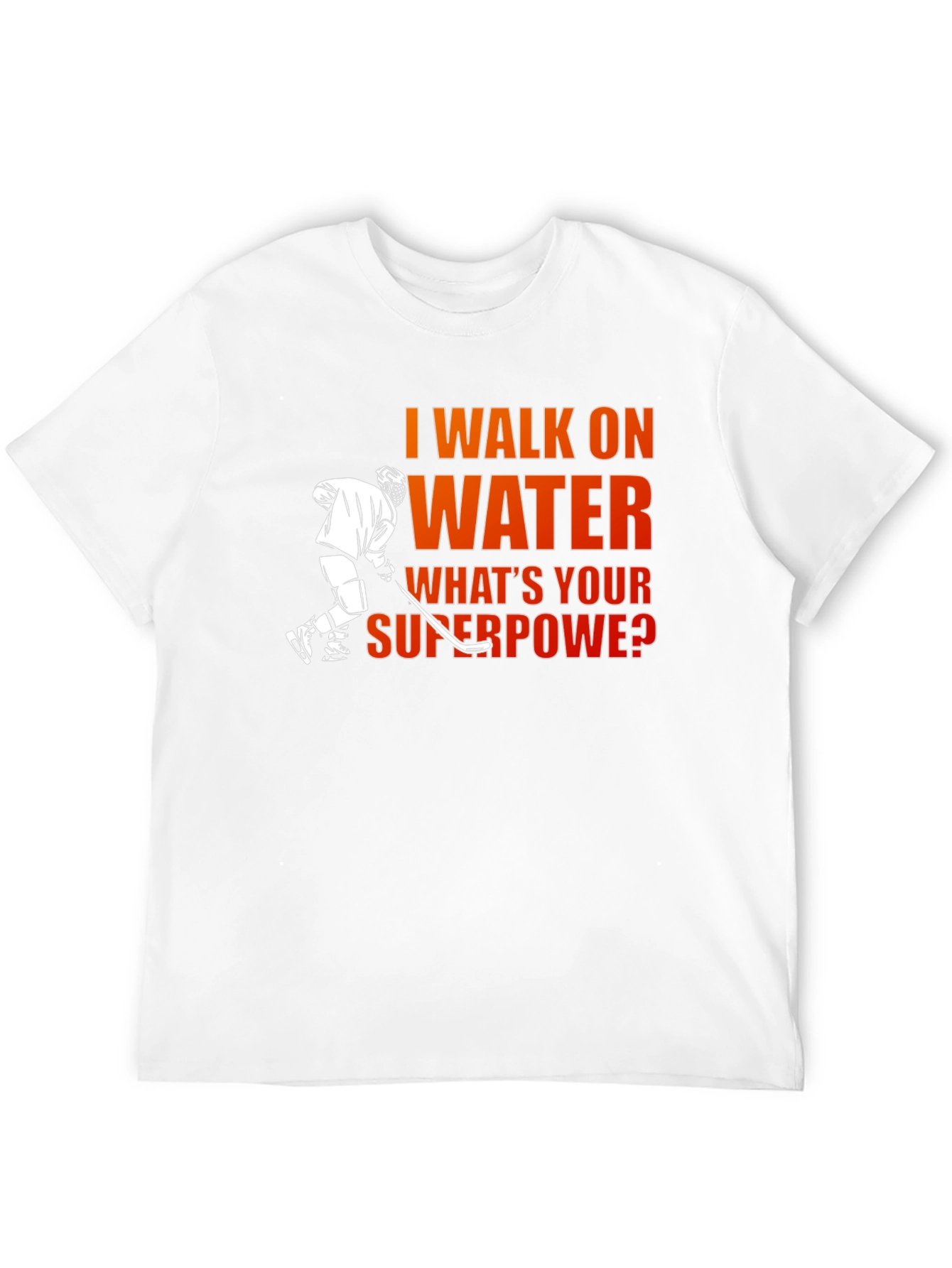 Black I Walk on Water Hockey T-Shirt view 12