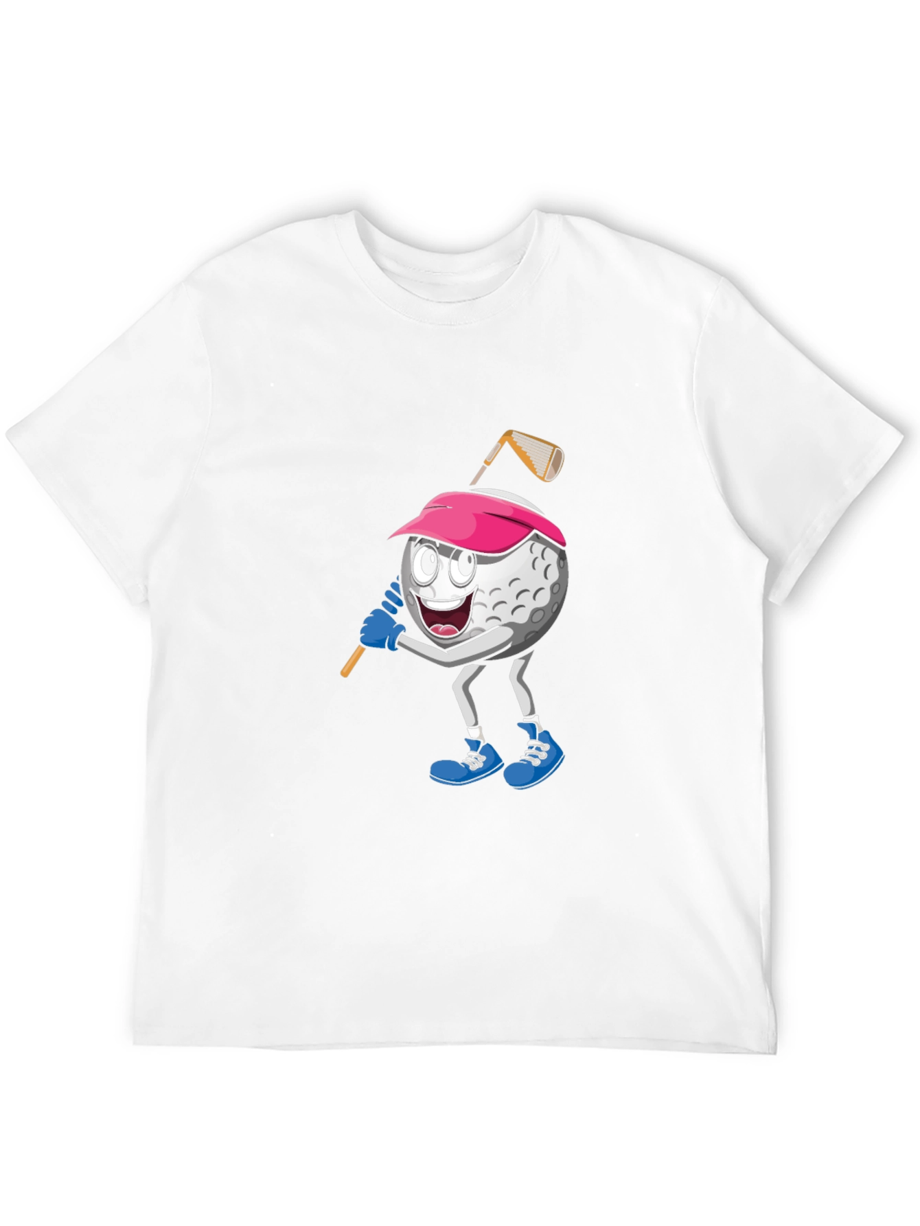 Black Golf Ball Cartoon Black T-Shirt view 12