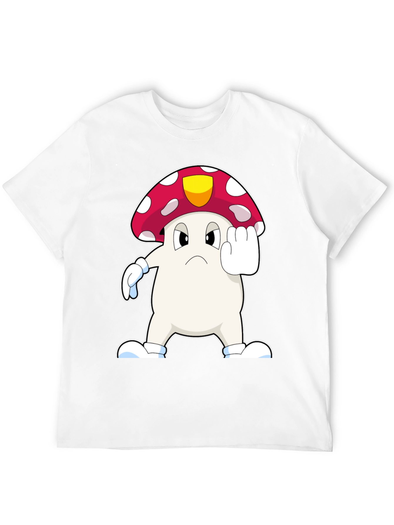 Black Mushroom Cartoon T-Shirt view 12