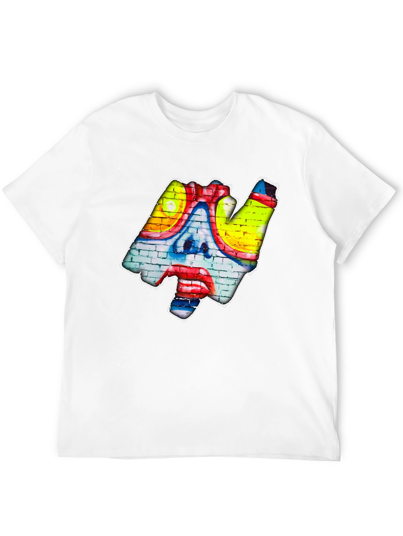 Black Graffiti Clown Face T-Shirt - Urban Art Style view 12