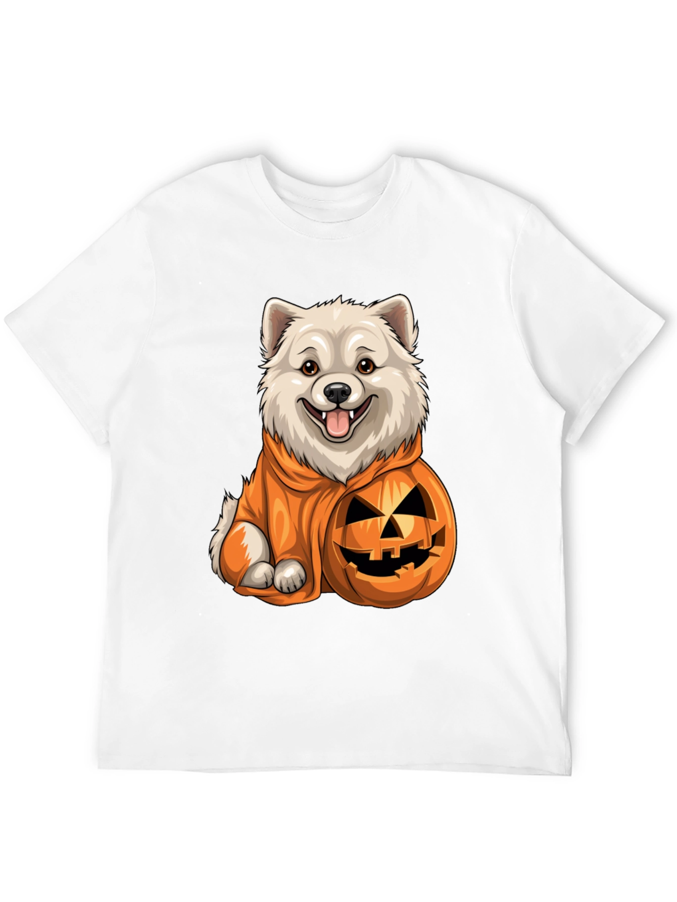 Black Dog in Pumpkin Costume T-Shirt view 12