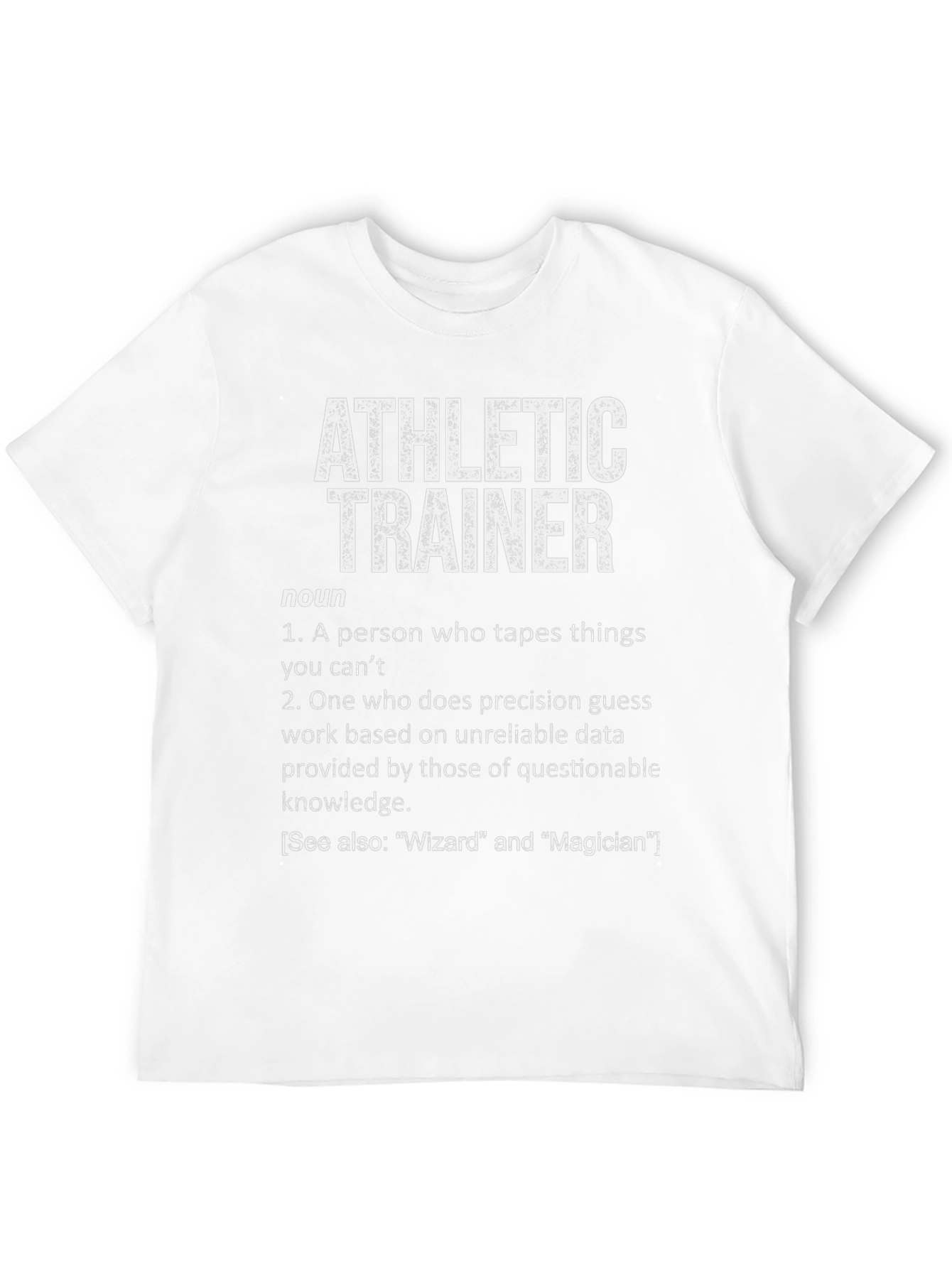 Black Athletic Trainer Definition T-Shirt view 12