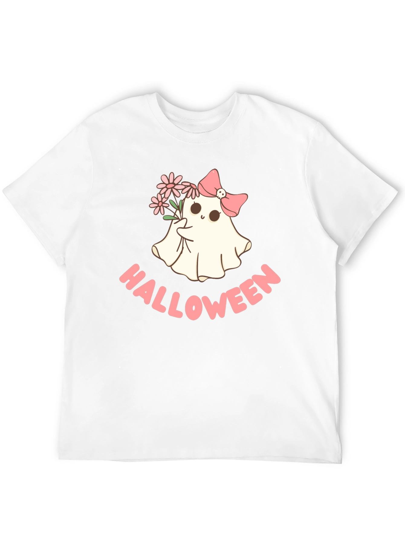 Black Cute Halloween Ghost T-Shirt view 12