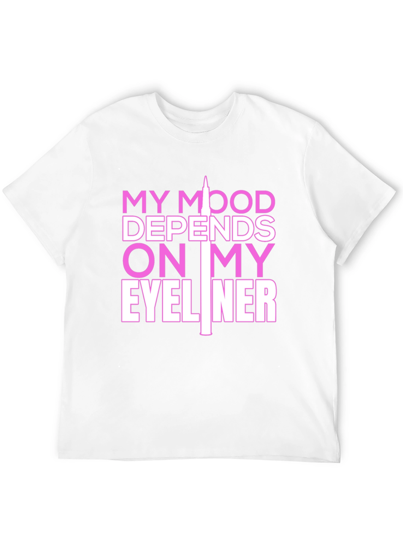 Black My Mood Eyeliner Graphic Tee - Black view 12