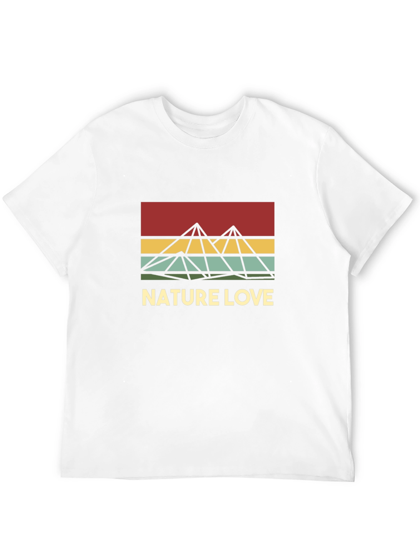 Black Nature Love Retro Mountain T-Shirt view 12
