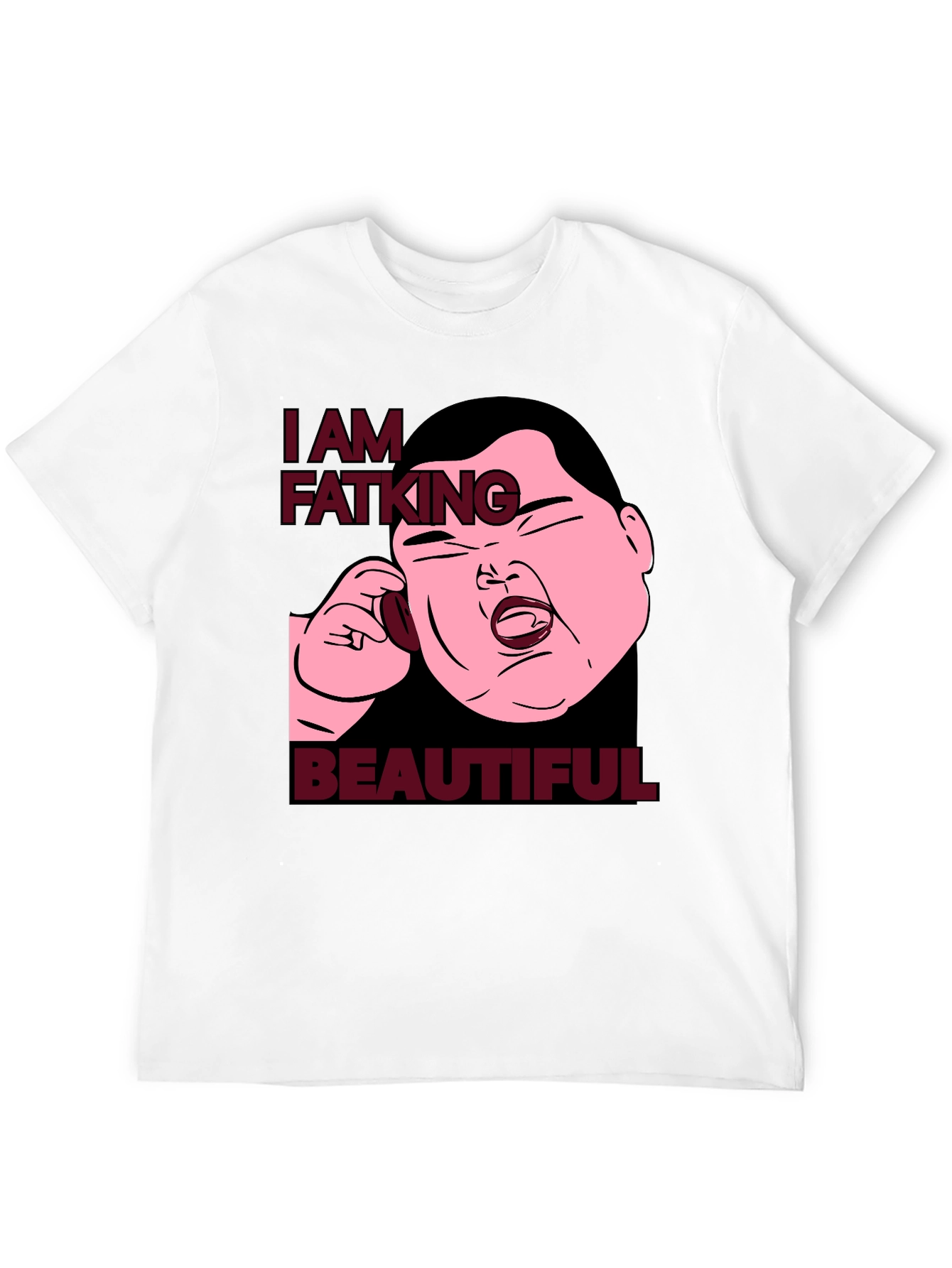 Black I Am Fatking Beautiful Graphic Tee view 12