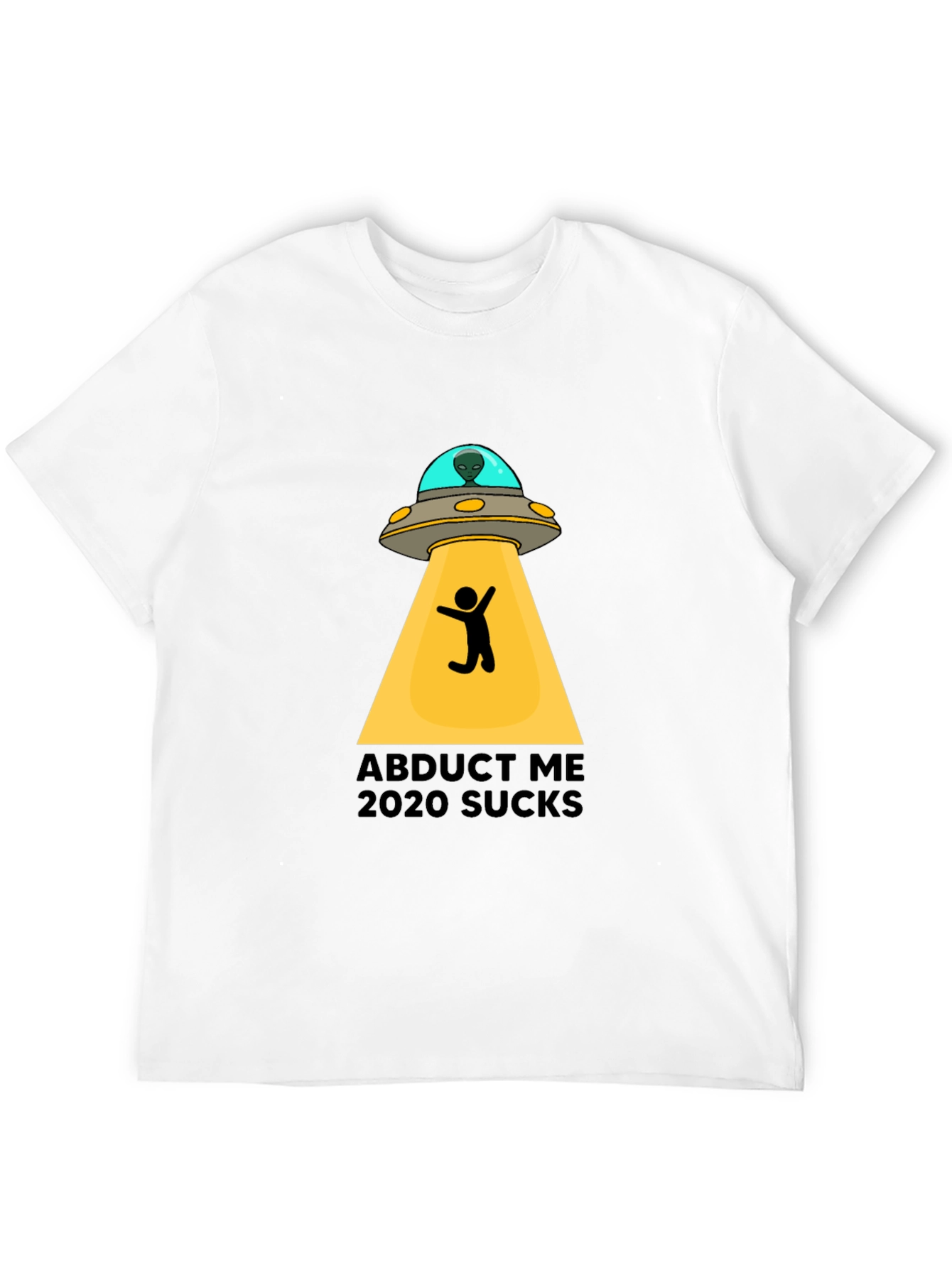 Black Abduct Me 2020 Sucks Graphic Tee view 12