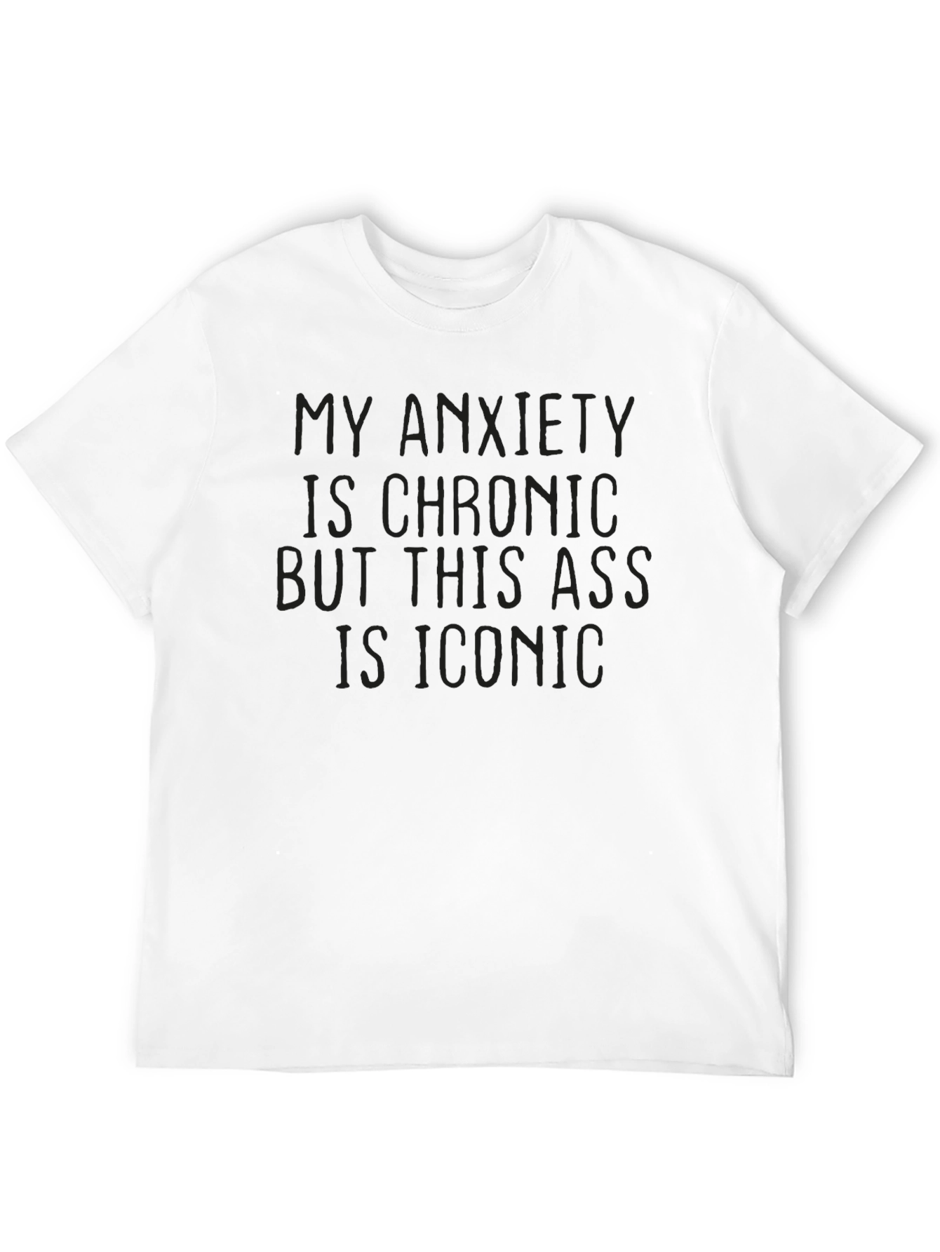 Black Anxiety Chronic Iconic Graphic T-Shirt view 12