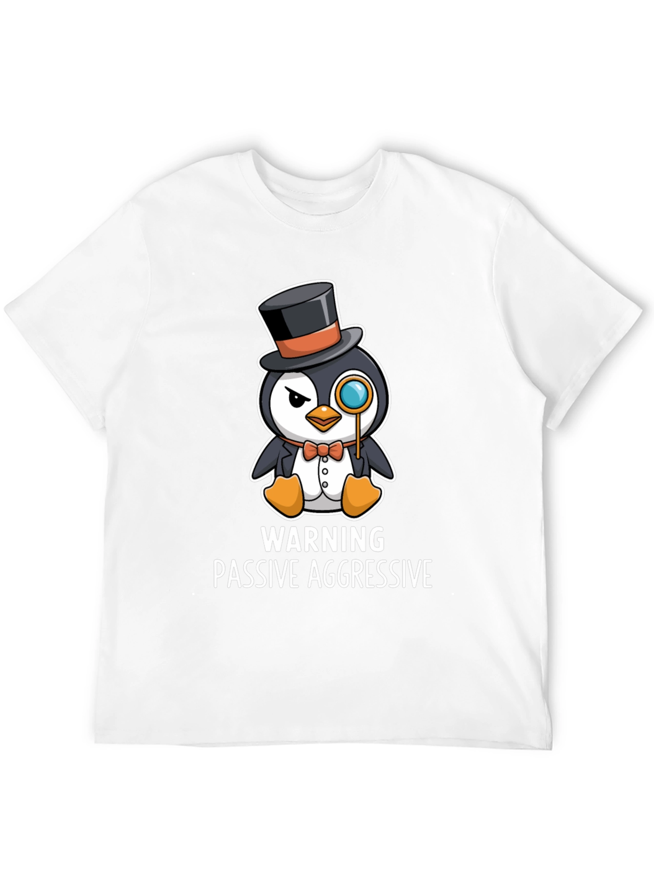 Black Passive Aggressive Penguin T-Shirt view 12