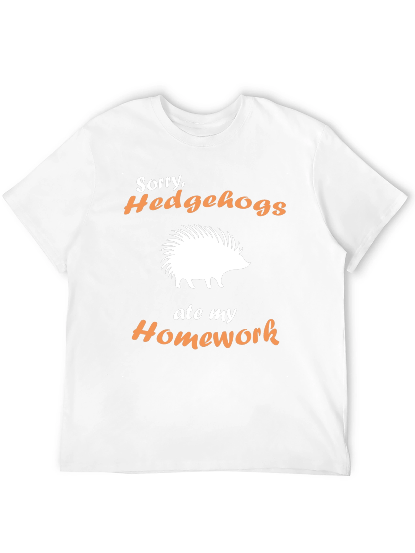 Black Sorry Hedgehogs Ate My Homework T-Shirt view 12