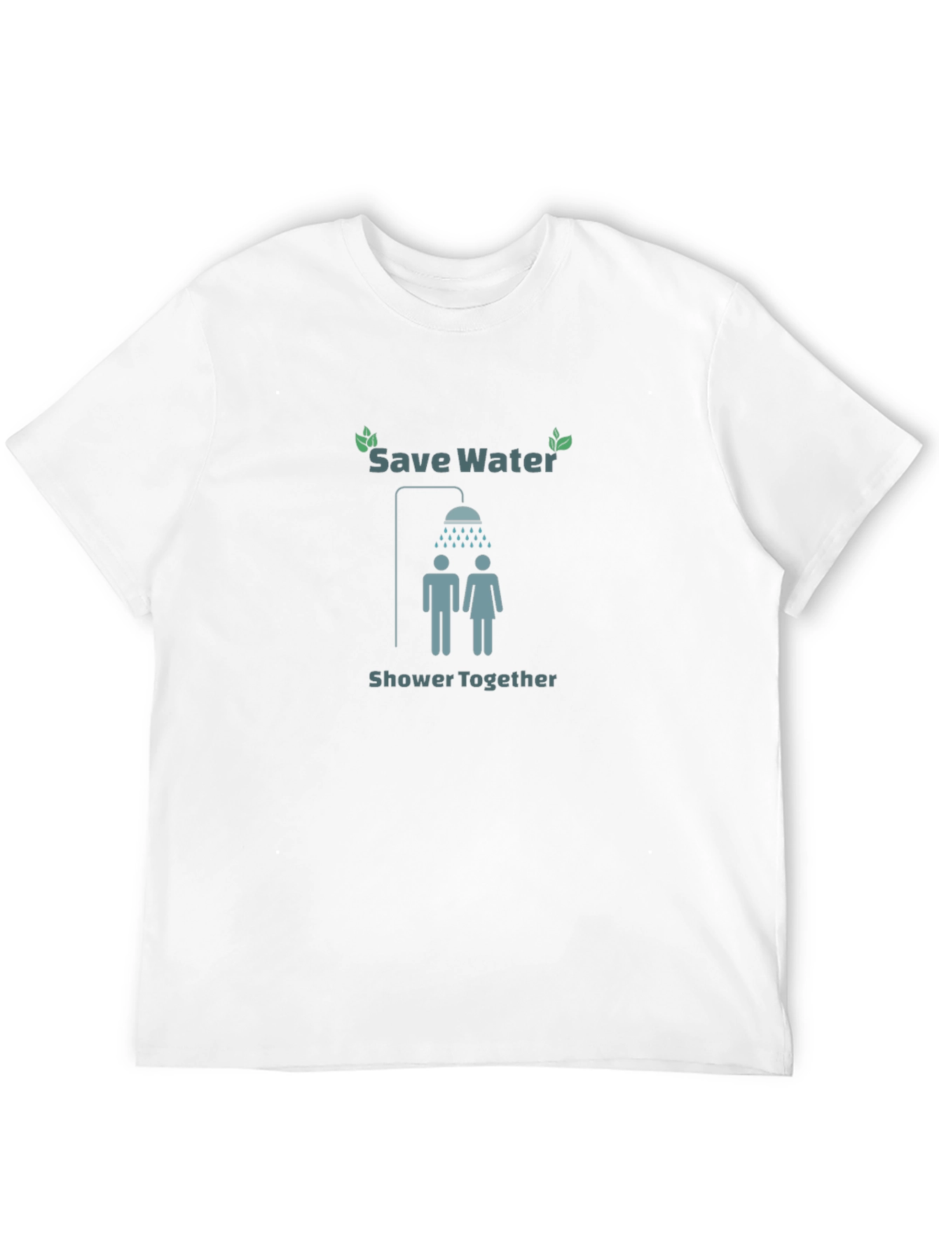 Black Save Water, Shower Together Graphic T-Shirt view 12