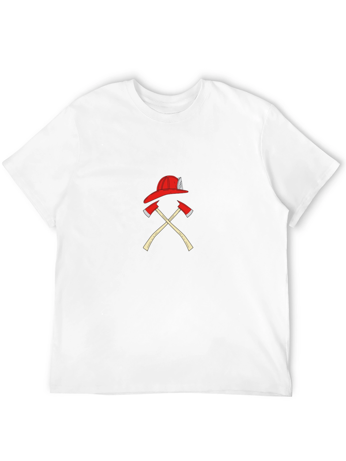 Black Firefighter Axe & Helmet Graphic Tee view 12