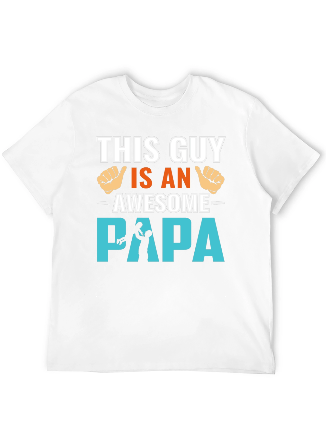Black Awesome Papa T-Shirt view 12