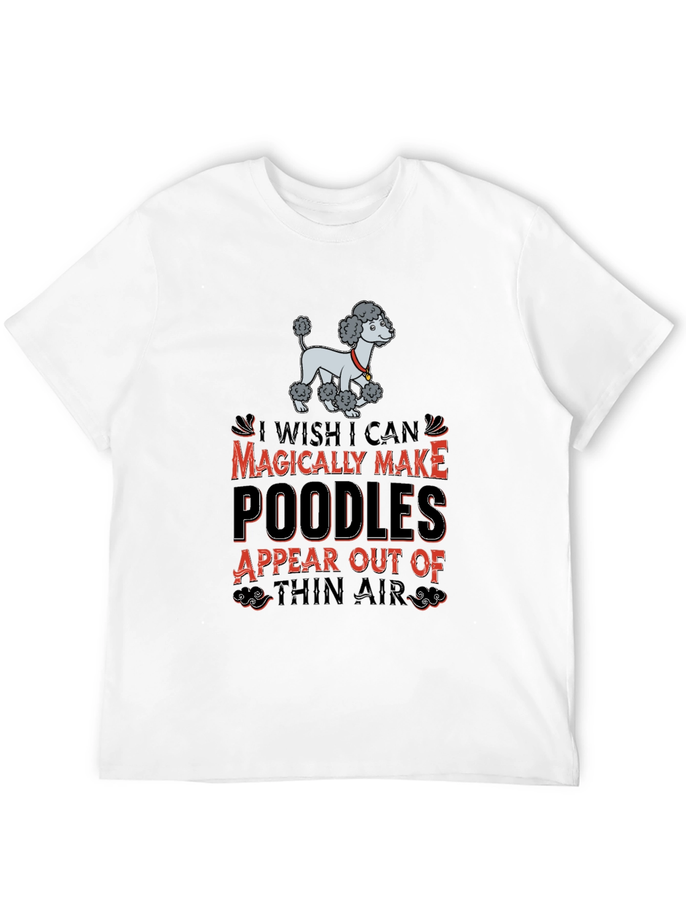Black Magical Poodles Graphic Tee - Fun Novelty Shirt view 12