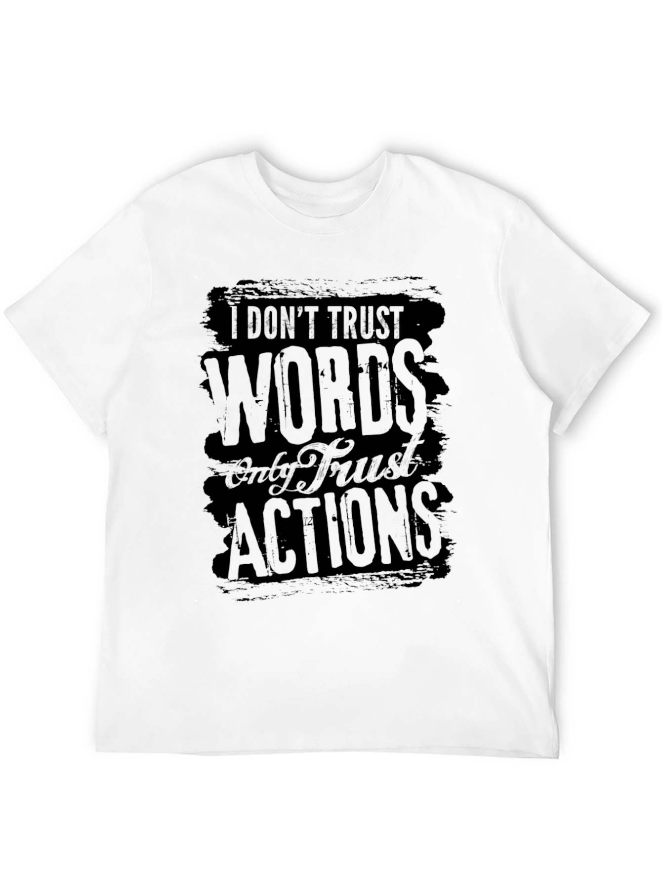 Black I Don't Trust Words Graphic Tee - Black view 12