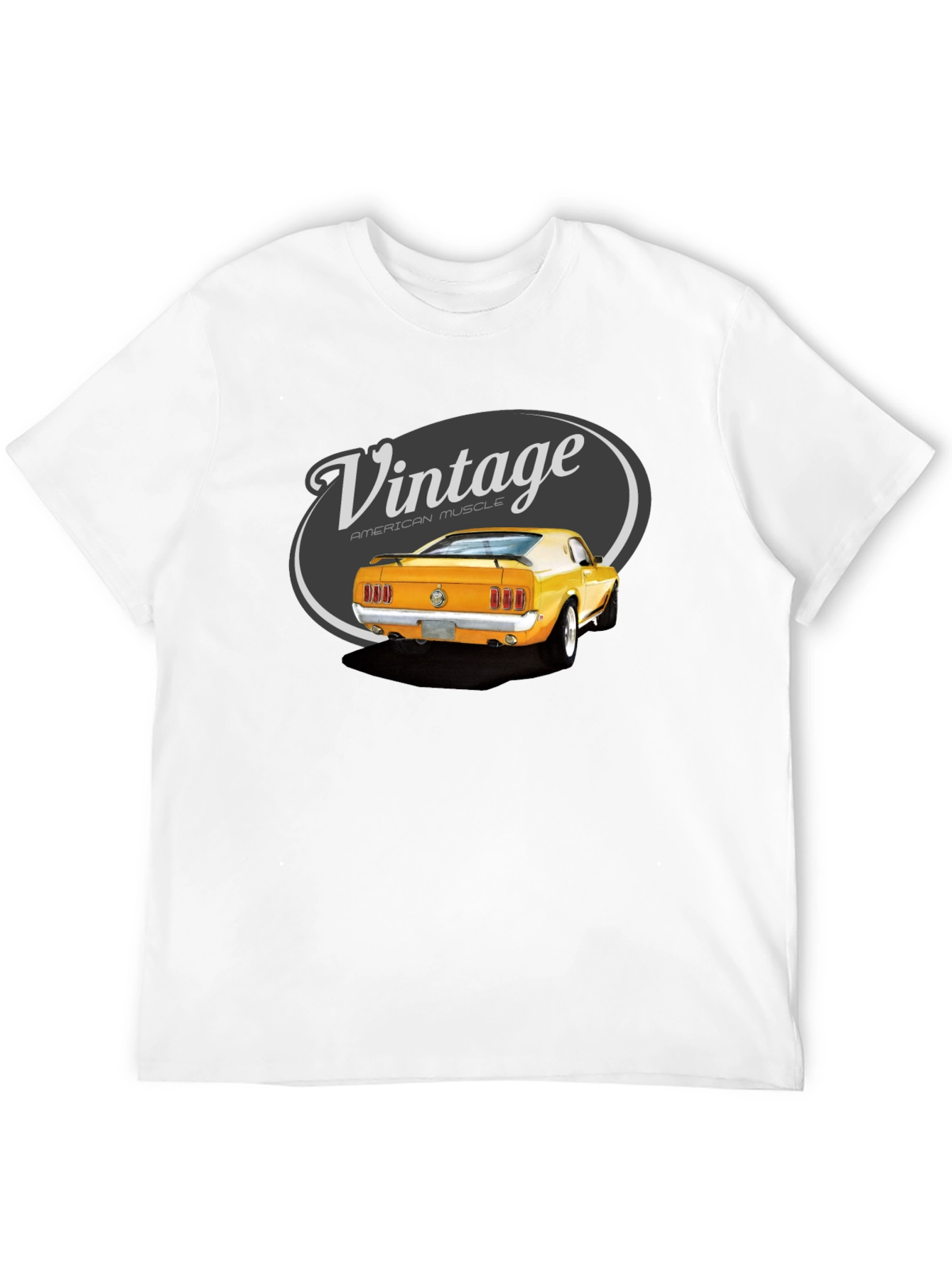 Black Vintage American Muscle Car T-Shirt view 12