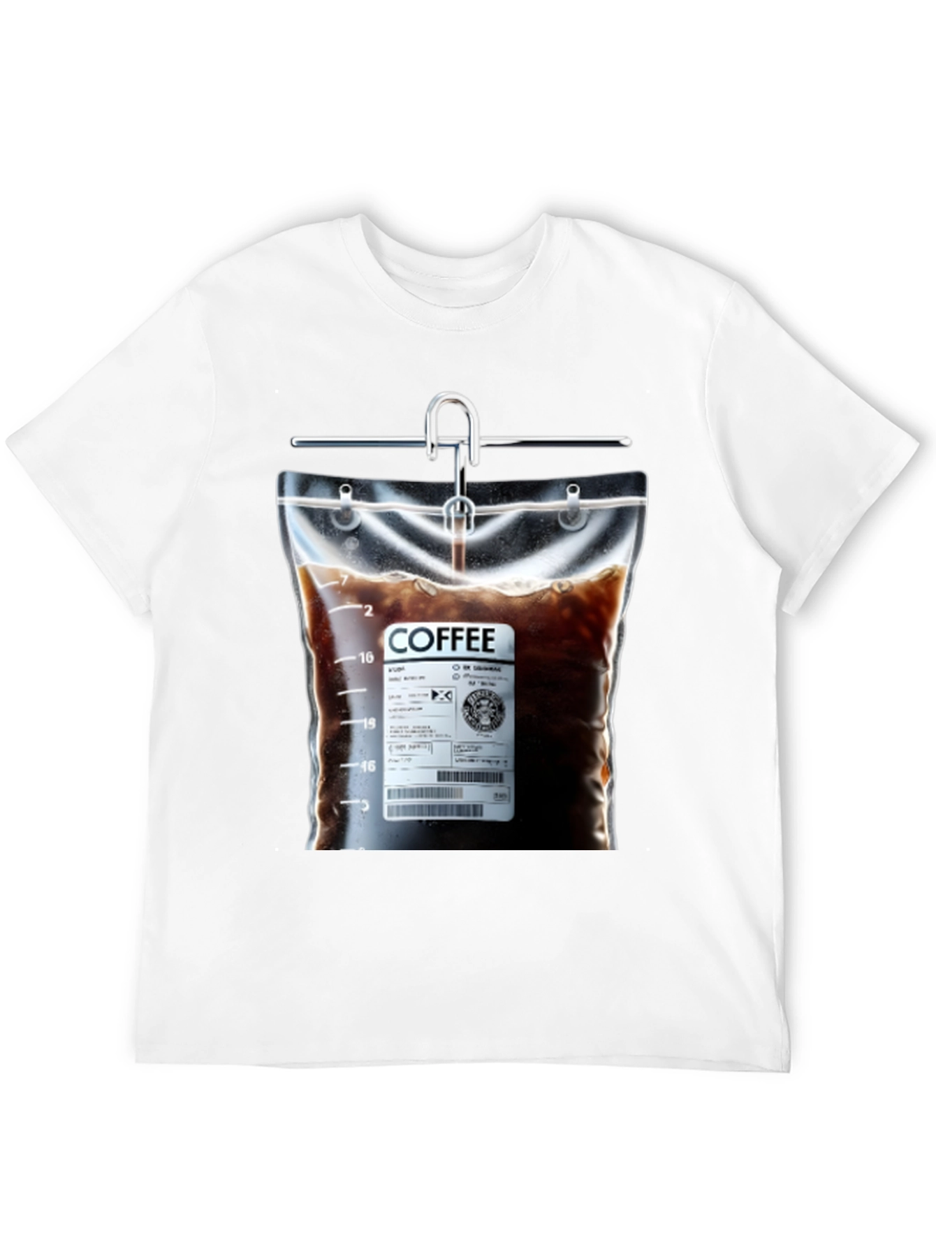 Black Coffee Drip T-Shirt - Novelty Graphic Tee view 12