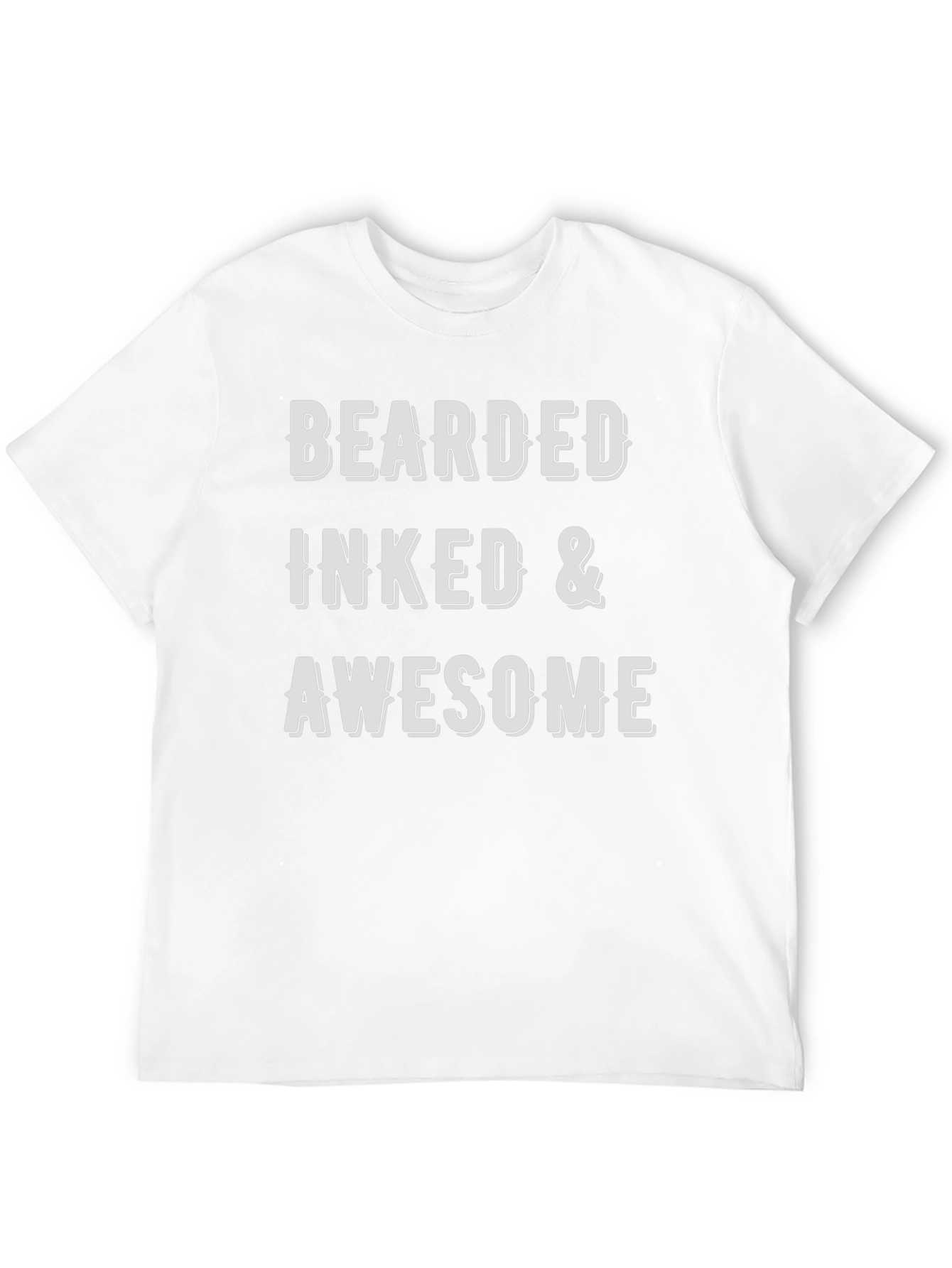 Black Bearded Inked & Awesome Graphic T-Shirt view 12