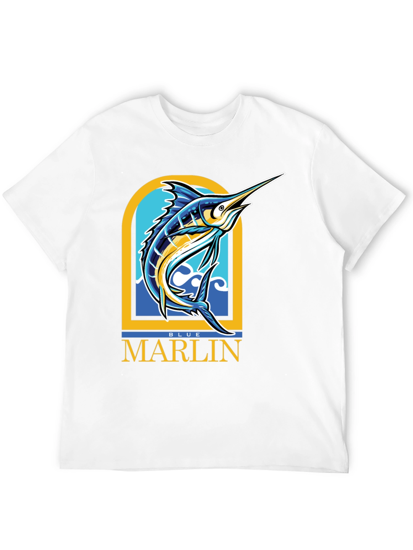 Black Blue Marlin Graphic T-Shirt - Men's Black Tee view 12